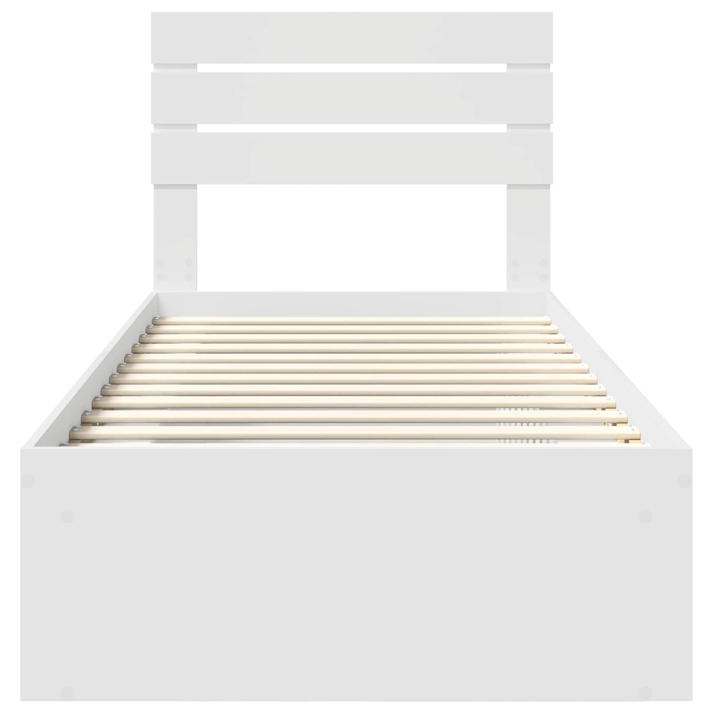 vidaXL Σκελετός Κρεβατιού Λευκό 90 x 190 cm Στερεά ξυλεία πεύκου