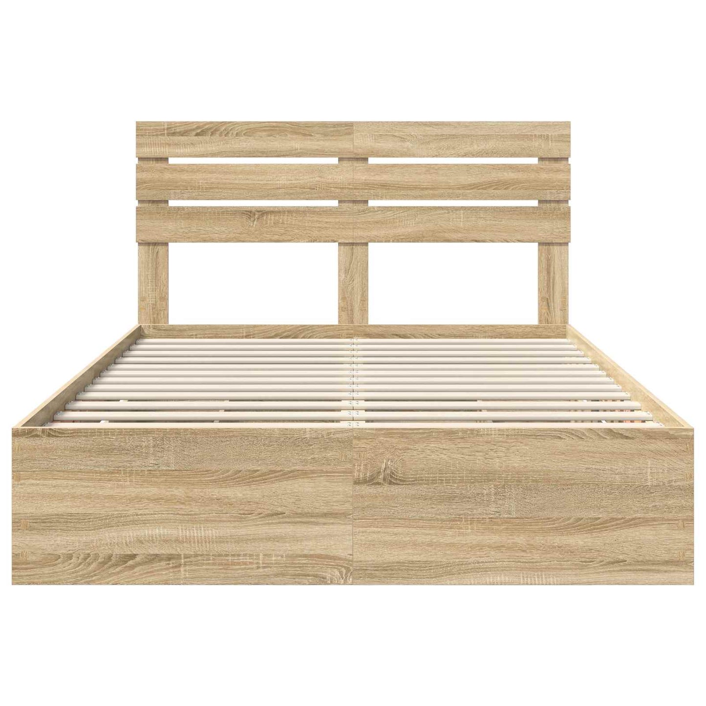 vidaXL Σκελετός Κρεβατιού Δρύς Sonoma 150 x 200 cm Μηχανήματος Ξύλο