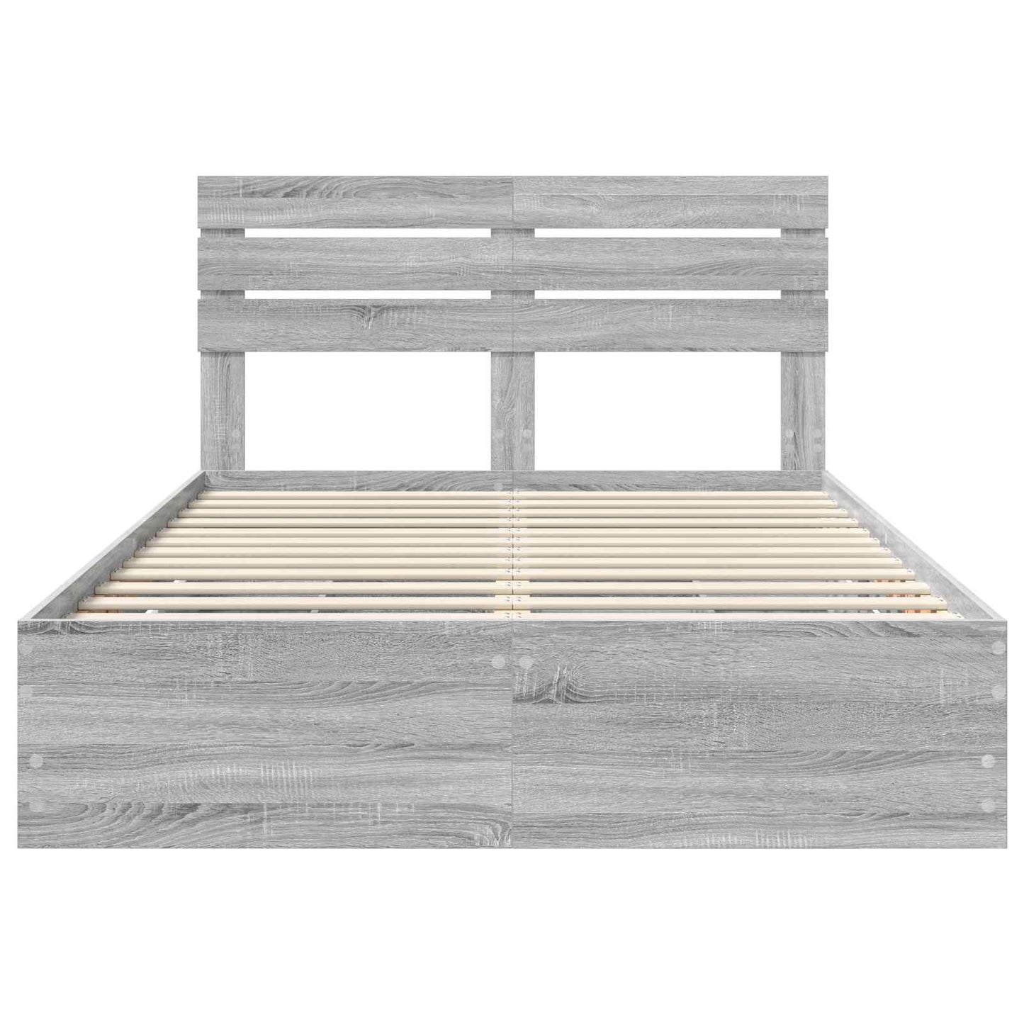 vidaXL Σκελετός Κρεβατιού Γκρίζο Σονομα 140 x 200 cm Μηχανήματος Ξύλο