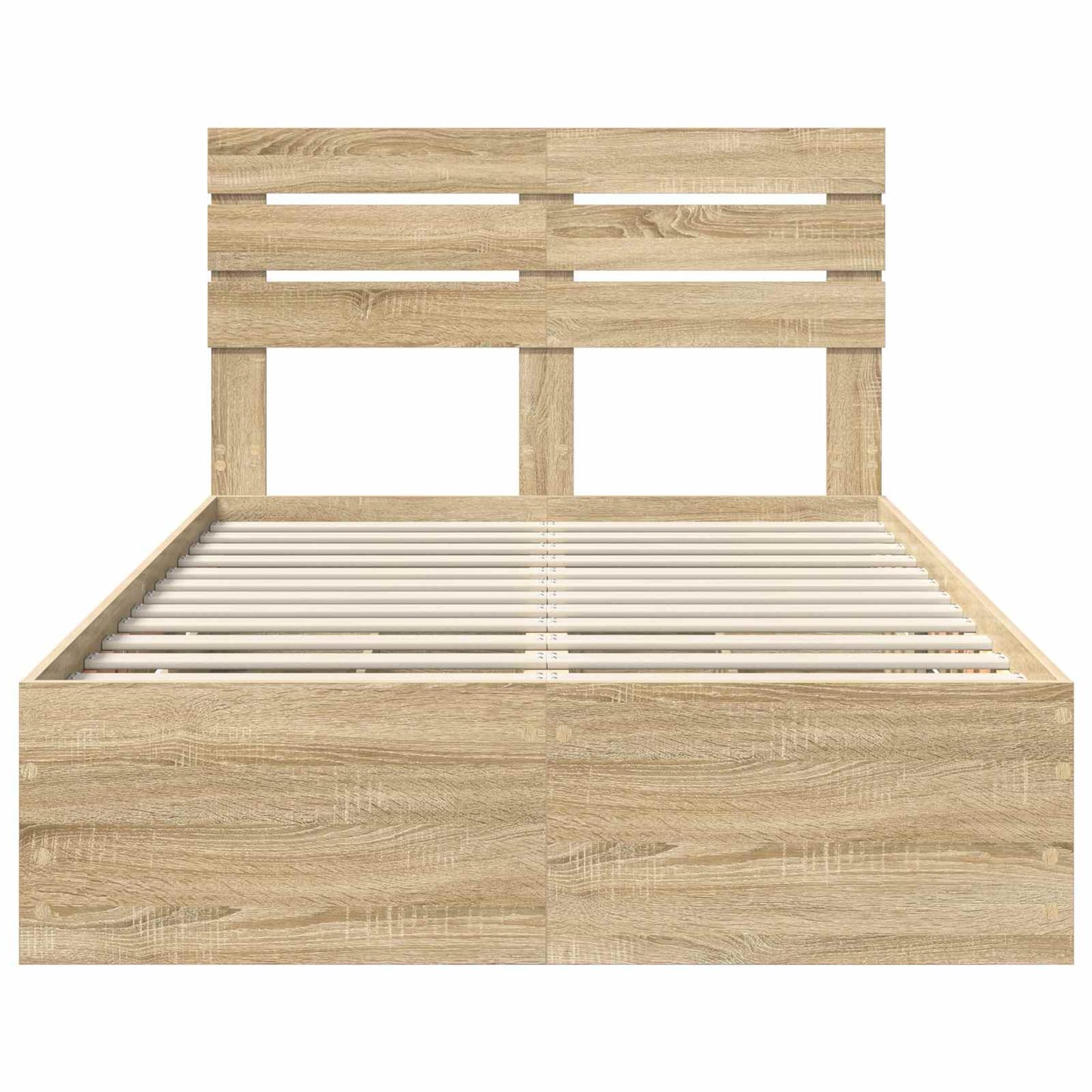 vidaXL Σκελετός Κρεβατιού Δρύς Sonoma 120 x 200 cm Μηχανήματος Ξύλο