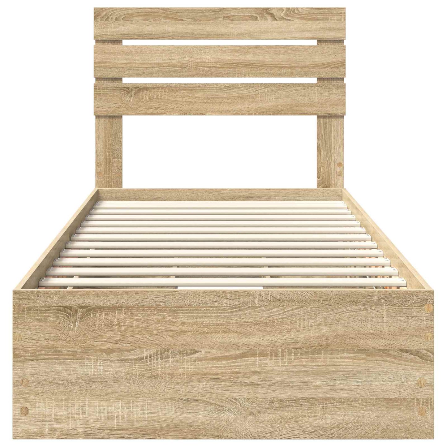 vidaXL Σκελετός Κρεβατιού Δρύς Sonoma 100 x 200 cm Μηχανήματος Ξύλο