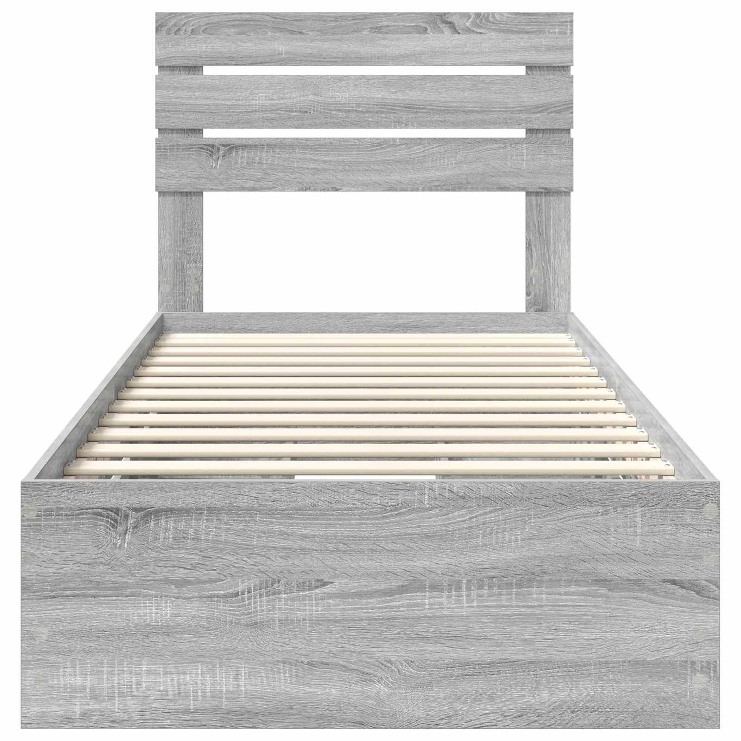 vidaXL Σκελετός Κρεβατιού Γκρίζο Σονομα 75 x 190 cm Μηχανήματος Ξύλο