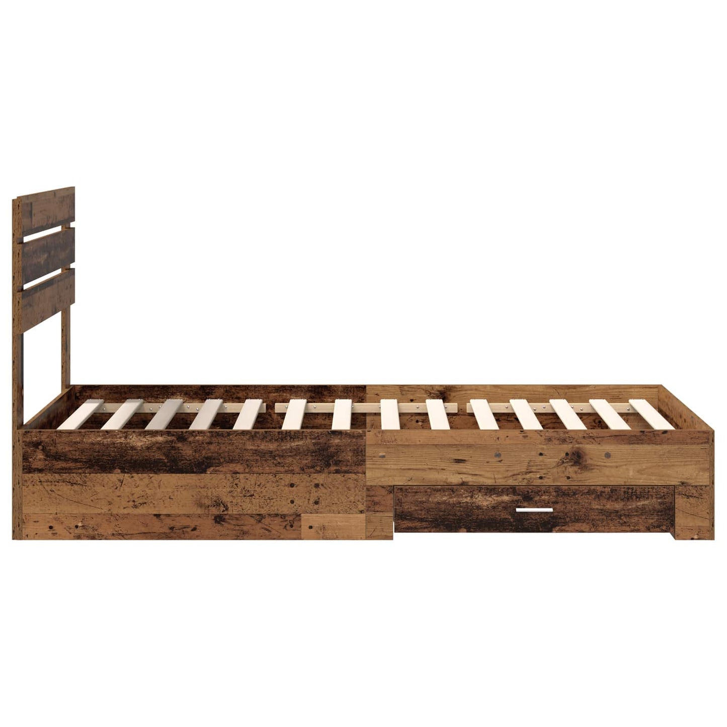 vidaXL Σκελετός Κρεβατιού με συρτάρι με κεφαλάρι Επεξεργασμένο ξύλο