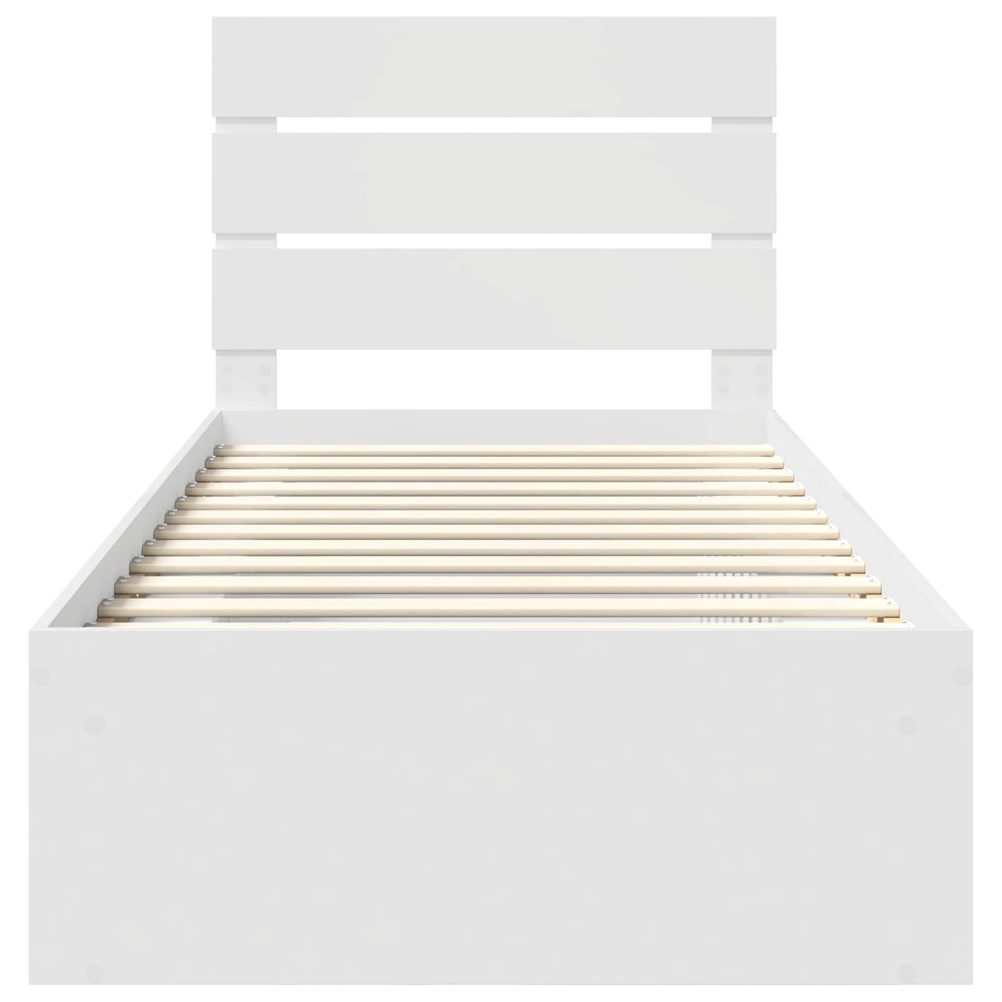 vidaXL Σκελετός Κρεβατιού Λευκό 100 x 200 cm Στερεά ξυλεία πεύκου