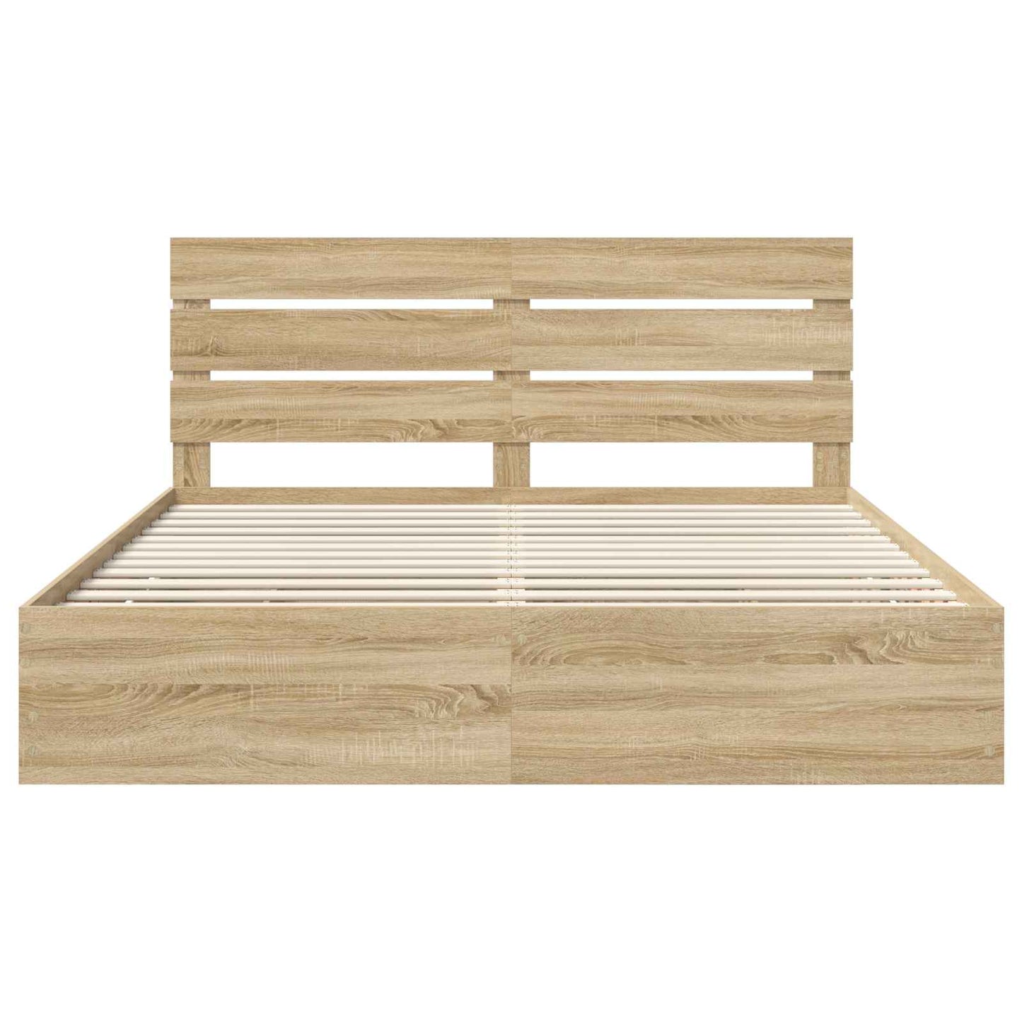 vidaXL Σκελετός Κρεβατιού Δρύς Sonoma 200 x 200 cm Μηχανήματος Ξύλο