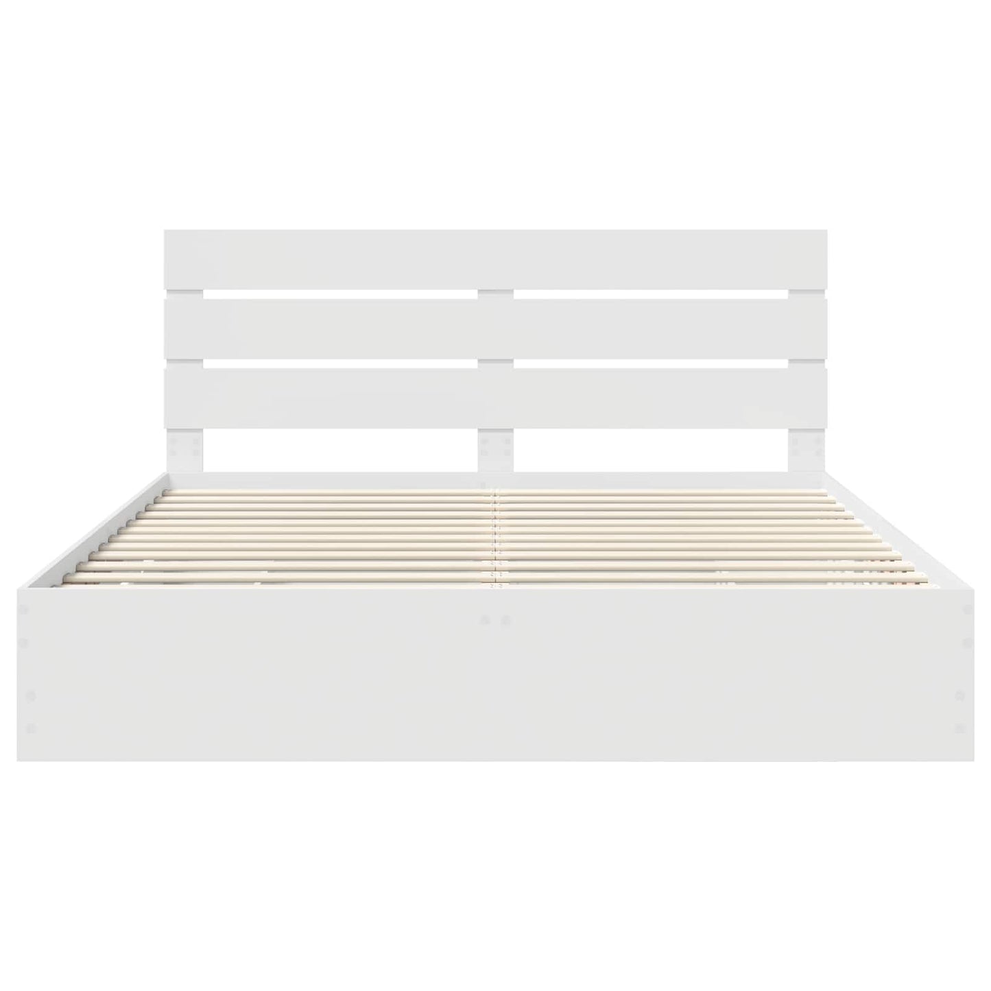 vidaXL Σκελετός Κρεβατιού Λευκό 180 x 200 cm Μηχανήματος Ξύλο