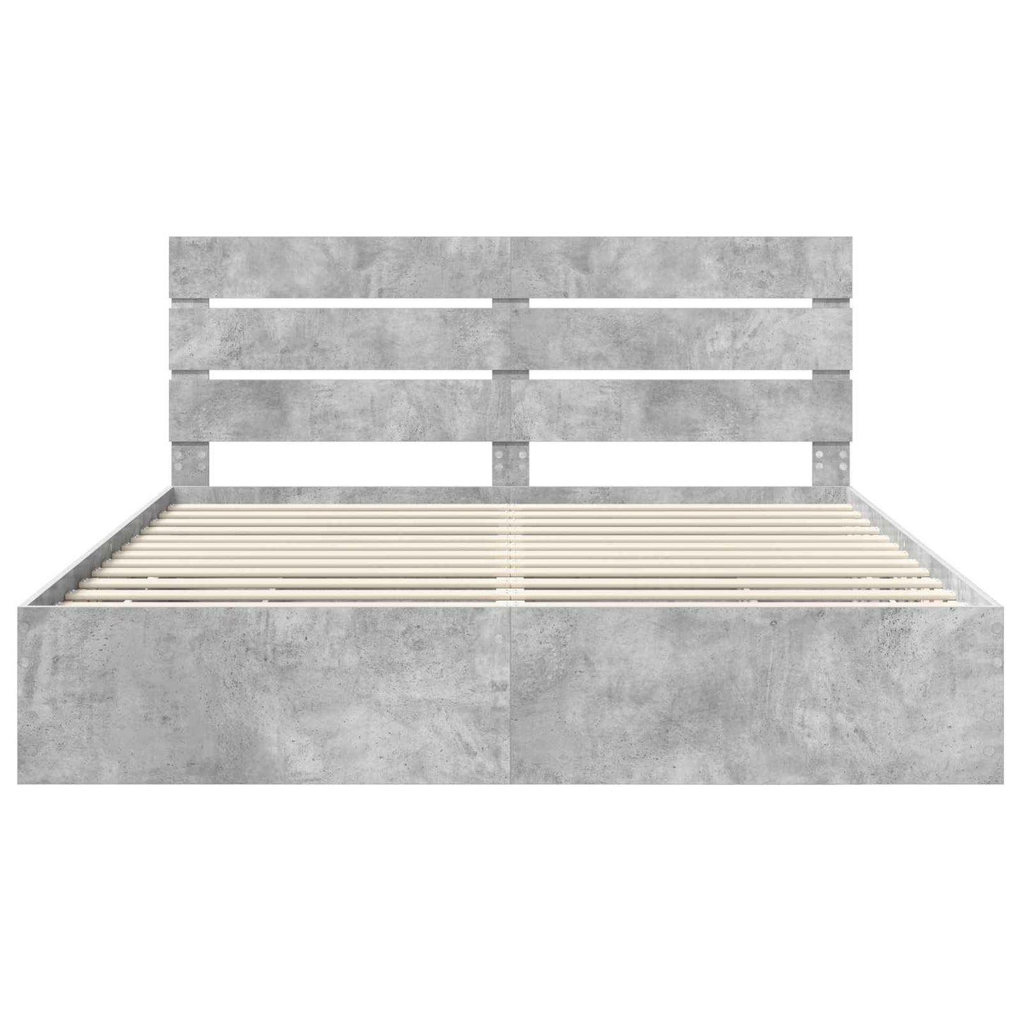 vidaXL Σκελετός Κρεβατιού Σκυρόδεμα Γκρι 180 x 200 cm Μηχανήματος Ξύλο
