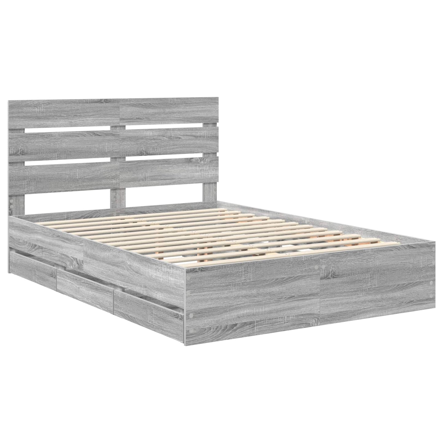 vidaXL Σκελετός Κρεβατιού Γκρίζο Σονομα 160 x 200 cm Μηχανήματος Ξύλο