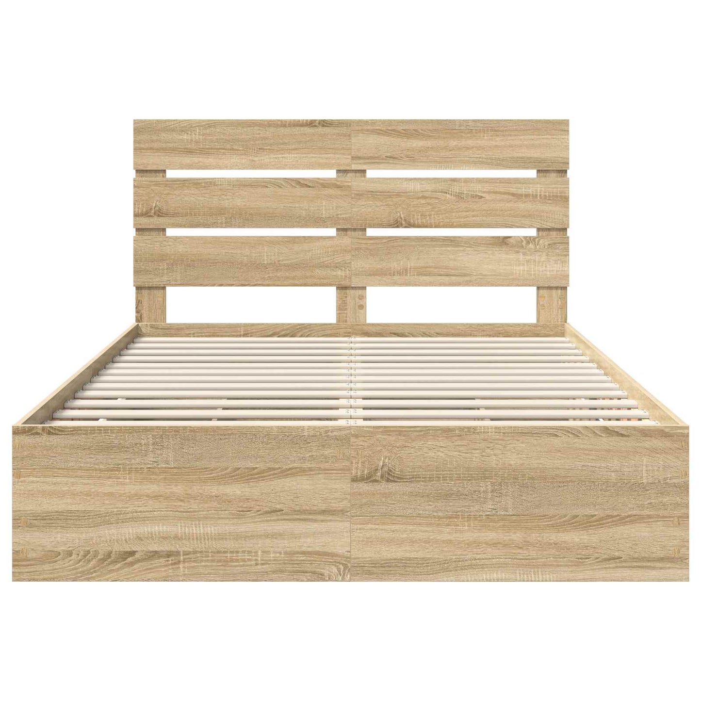 vidaXL Σκελετός Κρεβατιού Δρύς Sonoma 140 x 200 cm Μηχανήματος Ξύλο
