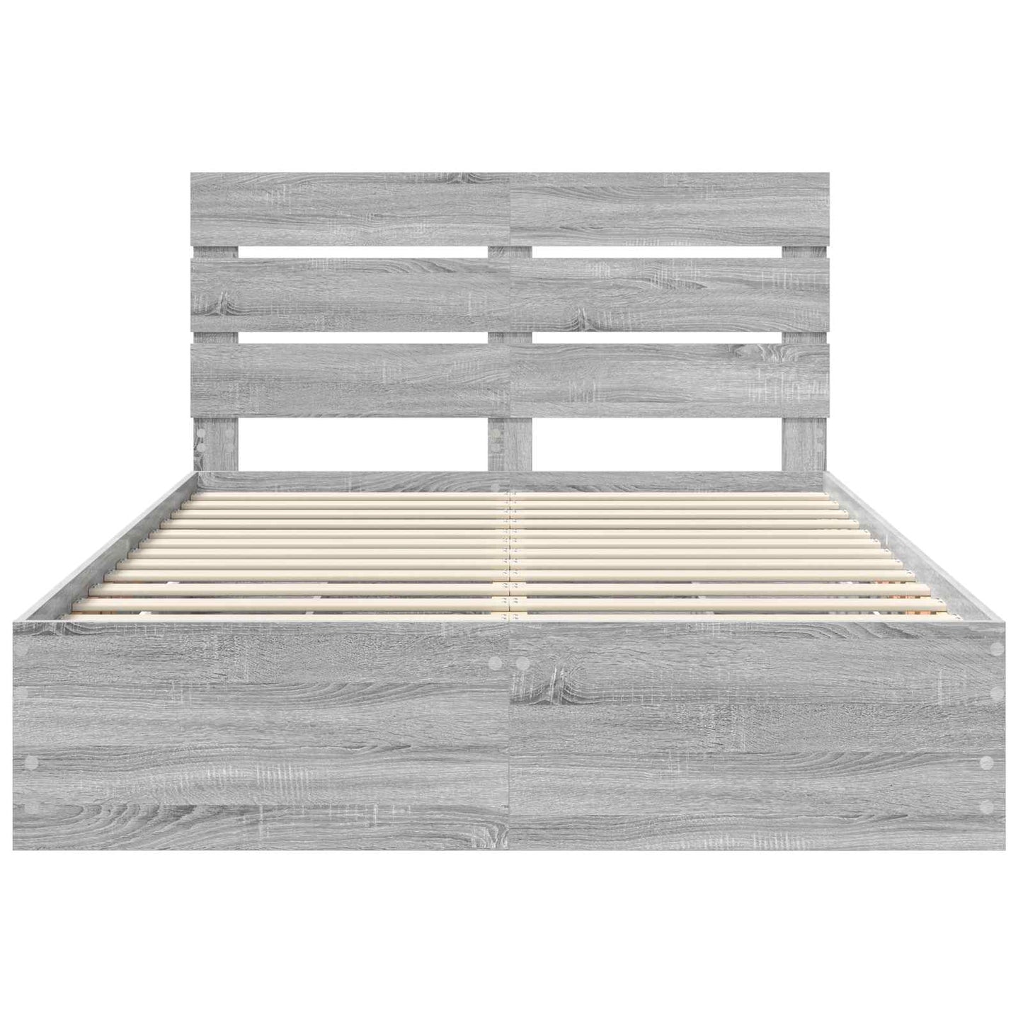 vidaXL Σκελετός Κρεβατιού Γκρίζο Σονομα 140 x 200 cm Μηχανήματος Ξύλο