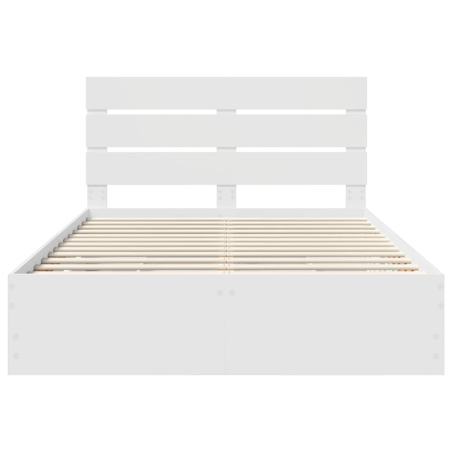 vidaXL Σκελετός Κρεβατιού Λευκό 140 x 190 cm Μηχανήματος Ξύλο