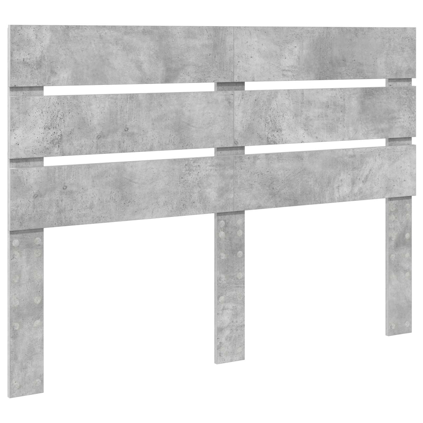 vidaXL Σκελετός Κρεβατιού Σκυρόδεμα Γκρι 140 x 190 cm Μηχανήματος Ξύλο