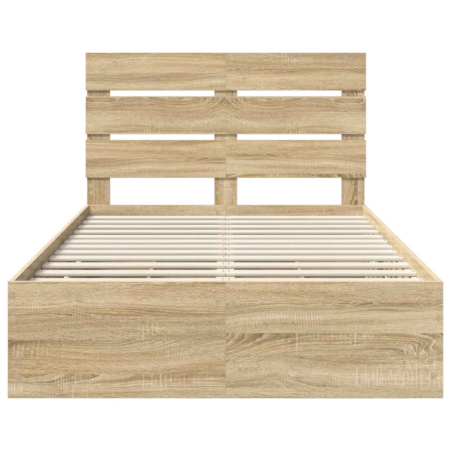 vidaXL Σκελετός Κρεβατιού Δρύς Sonoma 120 x 200 cm Μηχανήματος Ξύλο