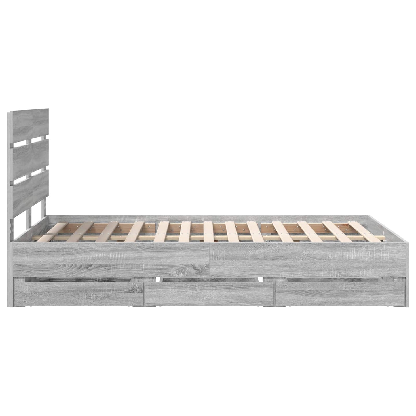vidaXL Σκελετός Κρεβατιού Γκρίζο Σονομα 120 x 190 cm Μηχανήματος Ξύλο