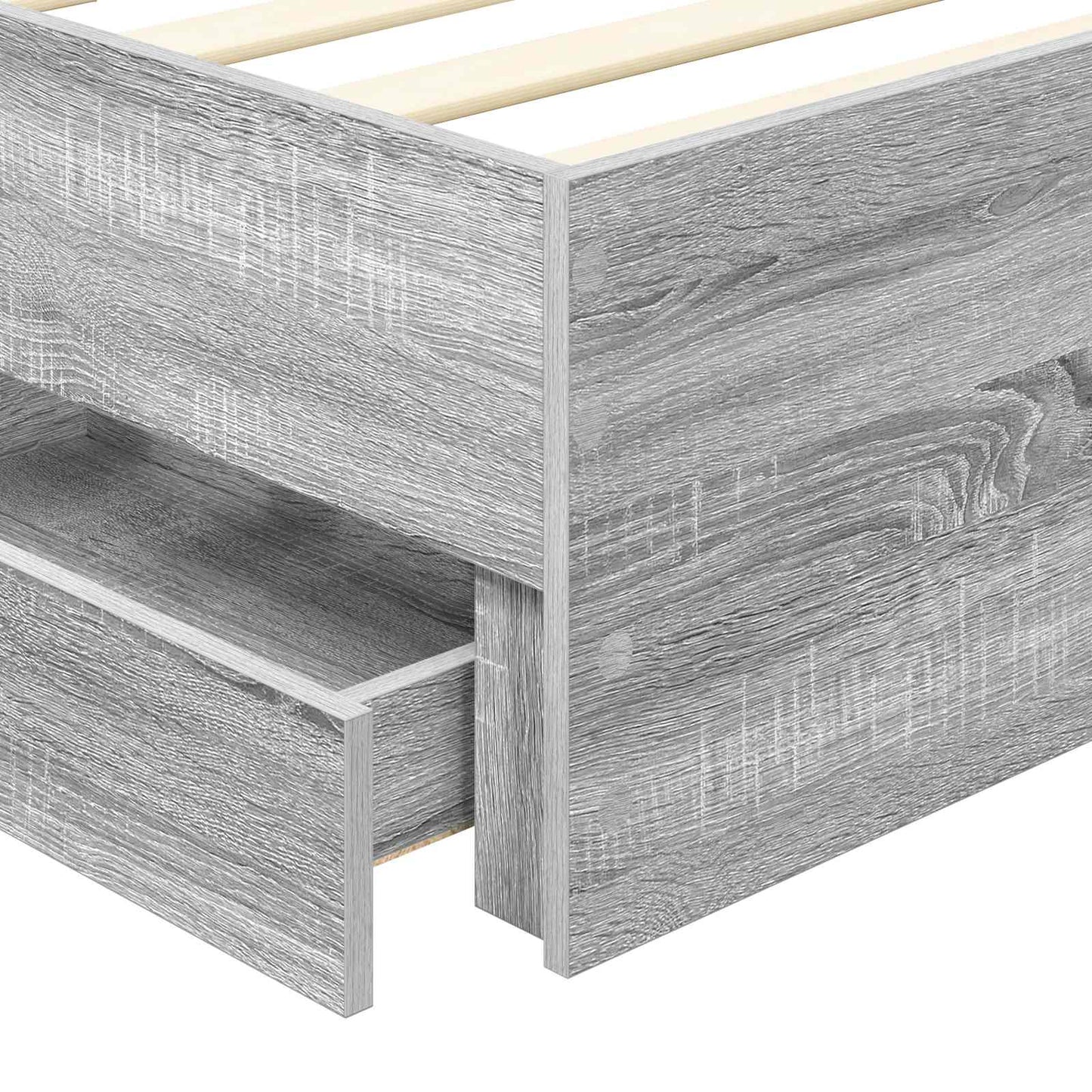 vidaXL Σκελετός Κρεβατιού Γκρίζο Σονομα 100 x 200 cm Μηχανήματος Ξύλο