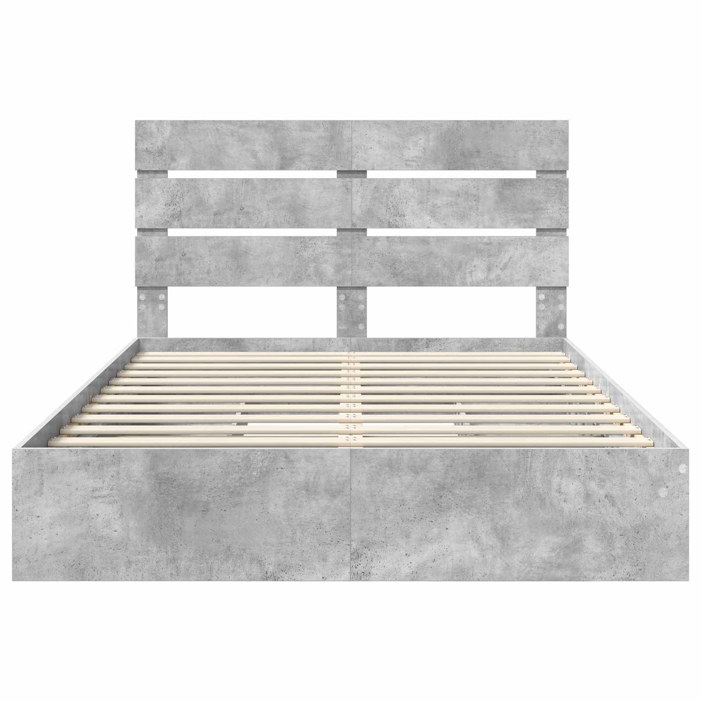 vidaXL Κρεβάτι Αποθήκης Σκυρόδεμα Γκρι 150 x 200 cm Επεξεργασμένο ξύλο