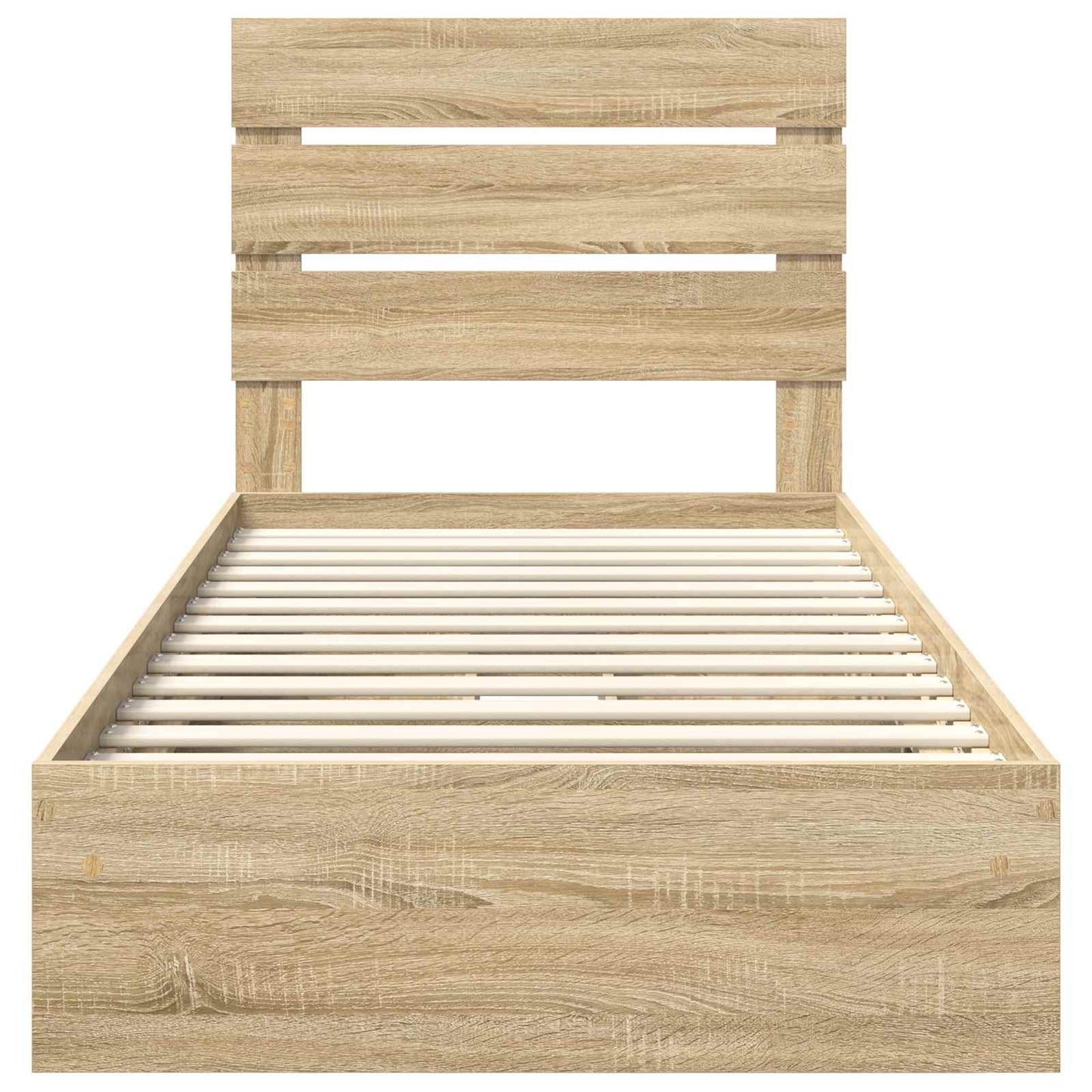 vidaXL Κρεβάτι Αποθήκης Δρύς Sonoma 90 x 200 cm Επεξεργασμένο ξύλο