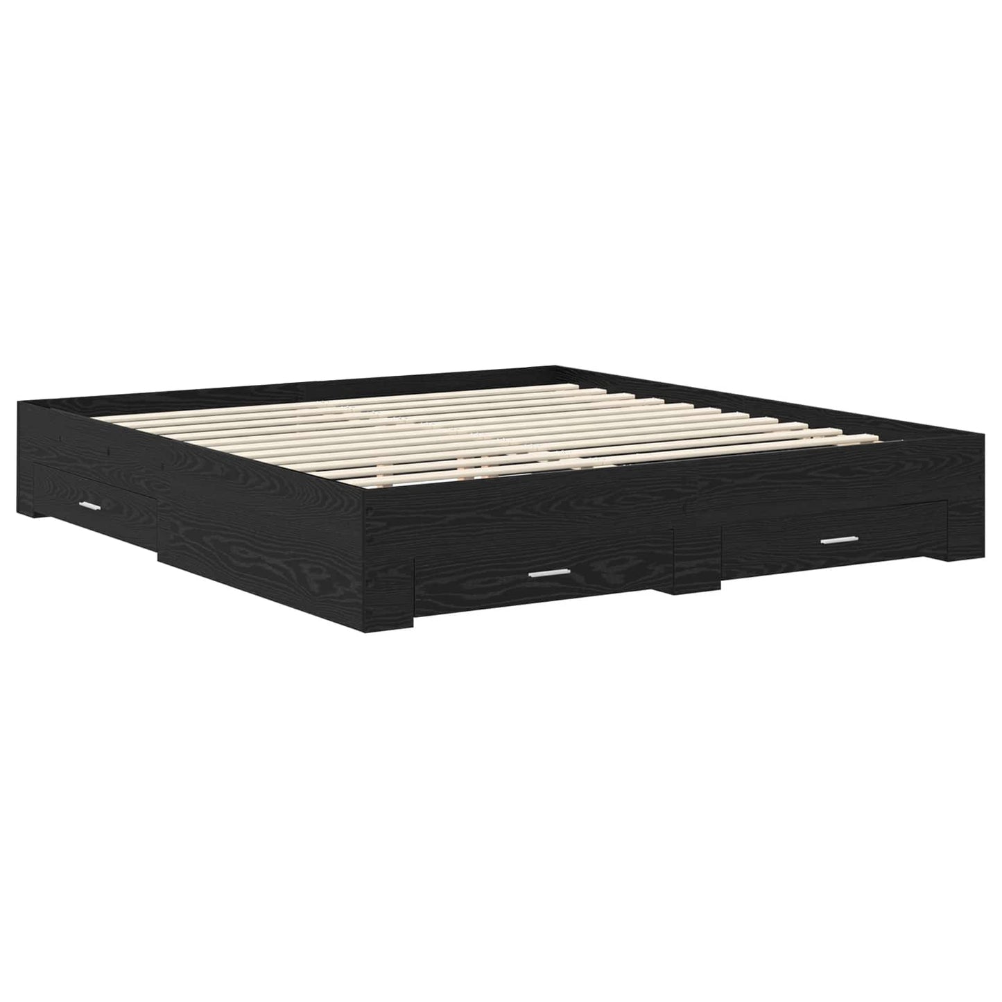 vidaXL Σκελετός Κρεβατιού Μαύρη Οξυά 180 x 200 cm Επεξεργασμένο ξύλο