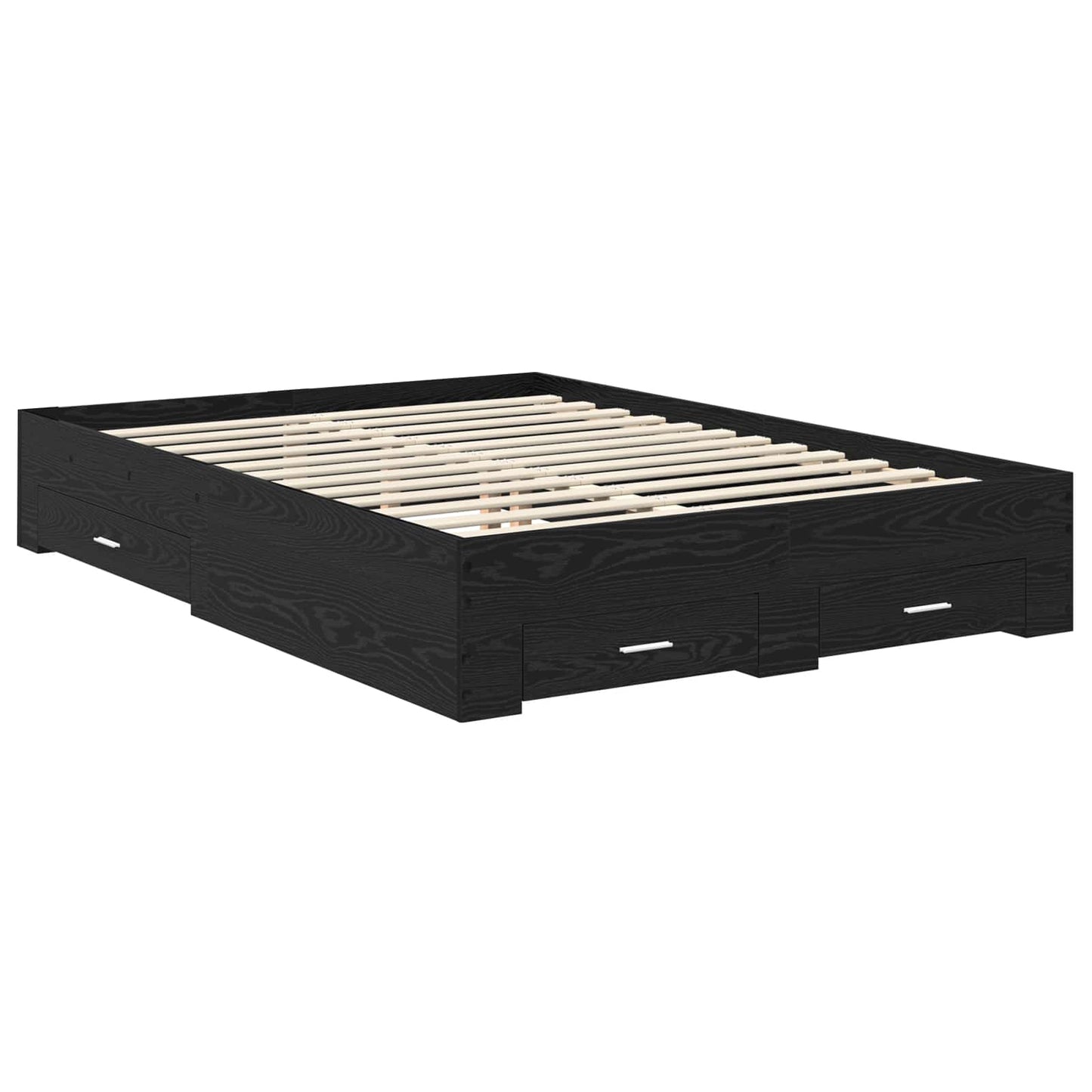 vidaXL Σκελετός Κρεβατιού Μαύρη Οξυά 160 x 200 cm Επεξεργασμένο ξύλο