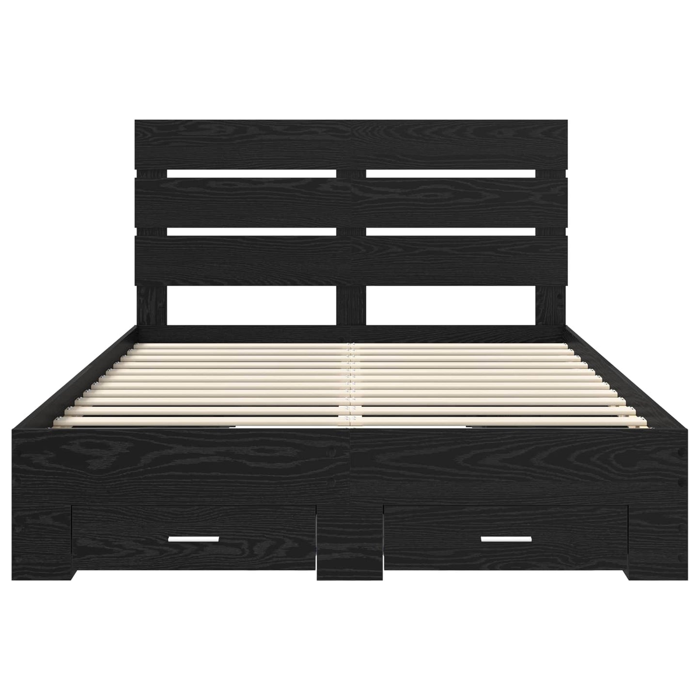 vidaXL Σκελετός Κρεβατιού Μαύρη Οξυά 160 x 200 cm Επεξεργασμένο ξύλο