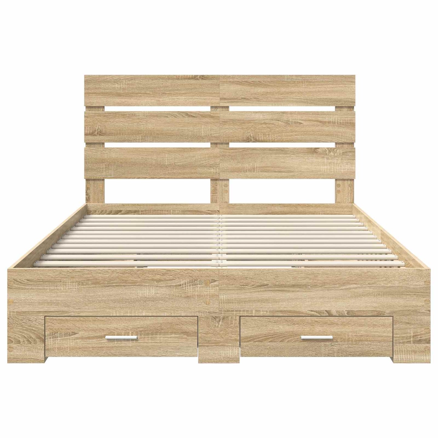 vidaXL Σκελετός Κρεβατιού Δρύς Sonoma 150 x 200 cm Επεξεργασμένο ξύλο