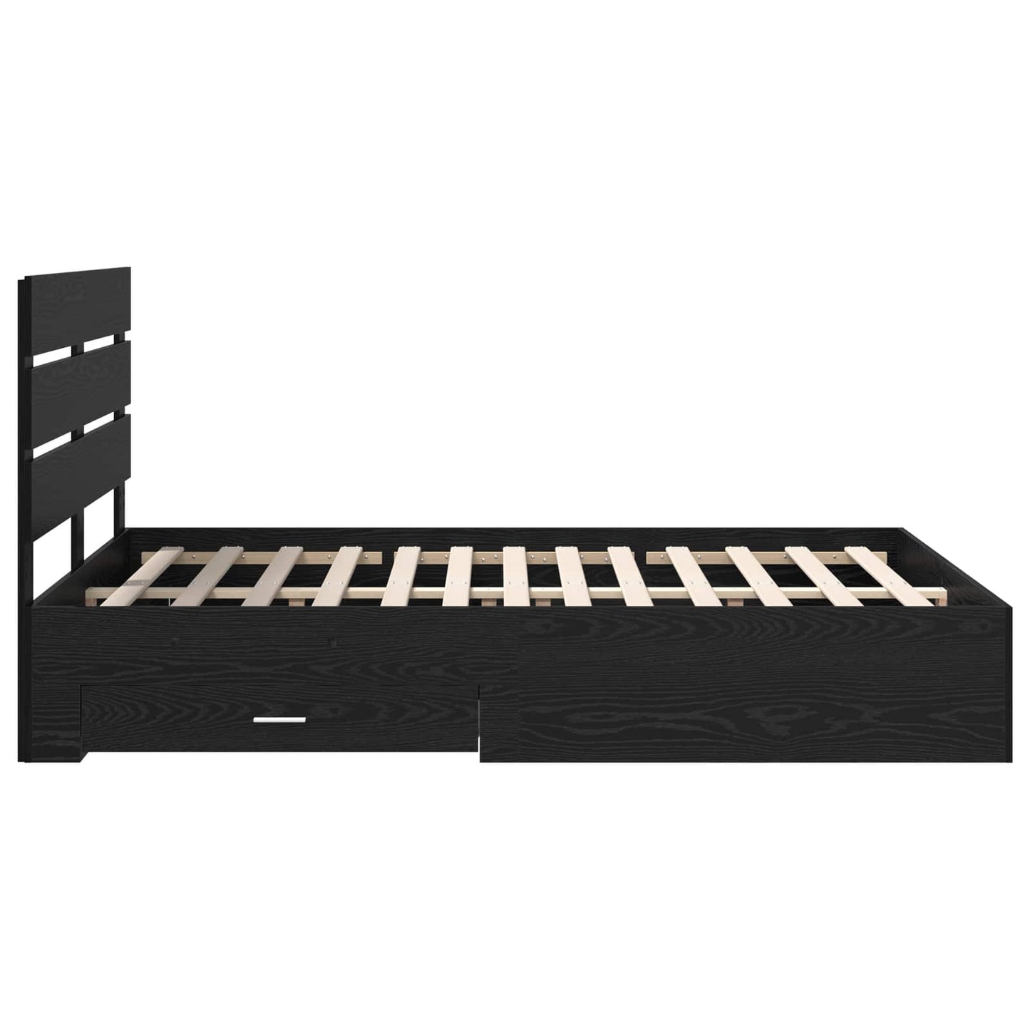 vidaXL Σκελετός Κρεβατιού Μαύρη Οξυά 140 x 190 cm Επεξεργασμένο ξύλο