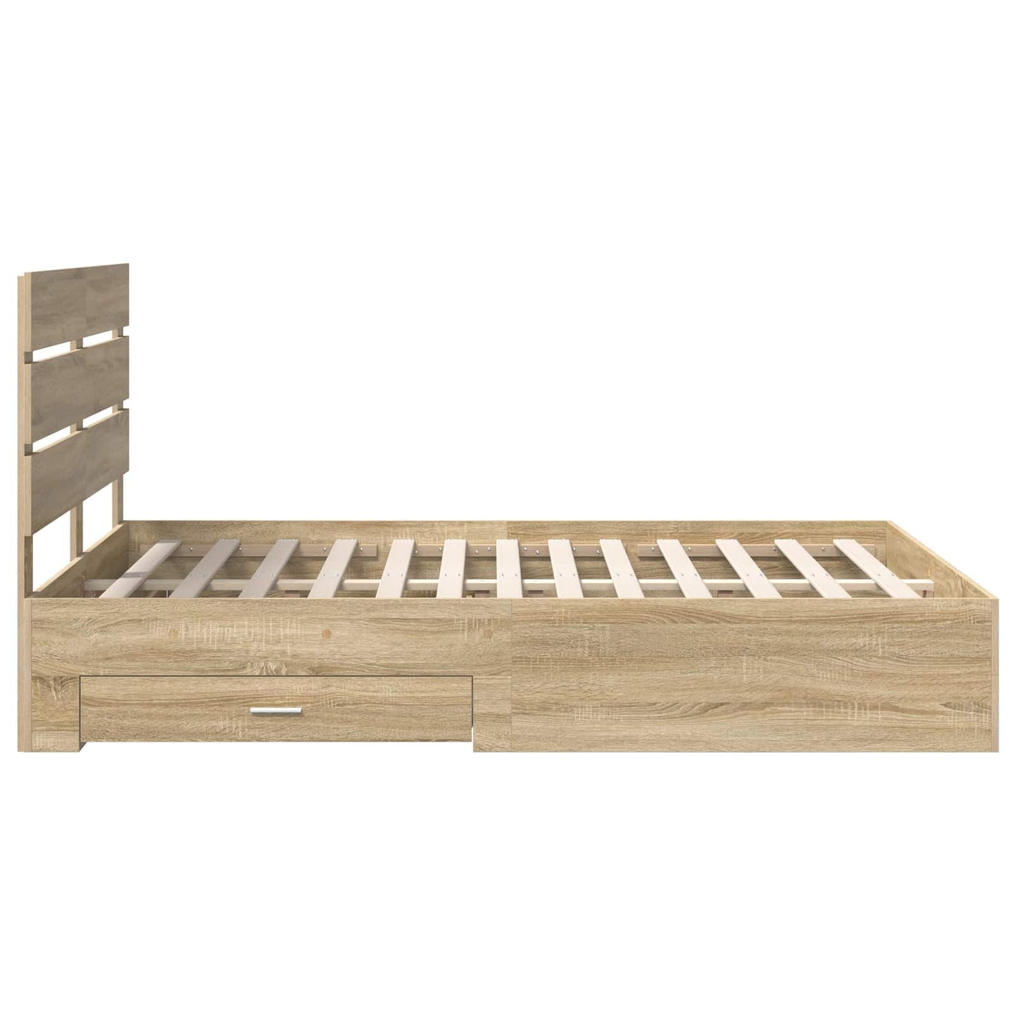 vidaXL Σκελετός Κρεβατιού Δρύς Sonoma 140 x 190 cm Επεξεργασμένο ξύλο