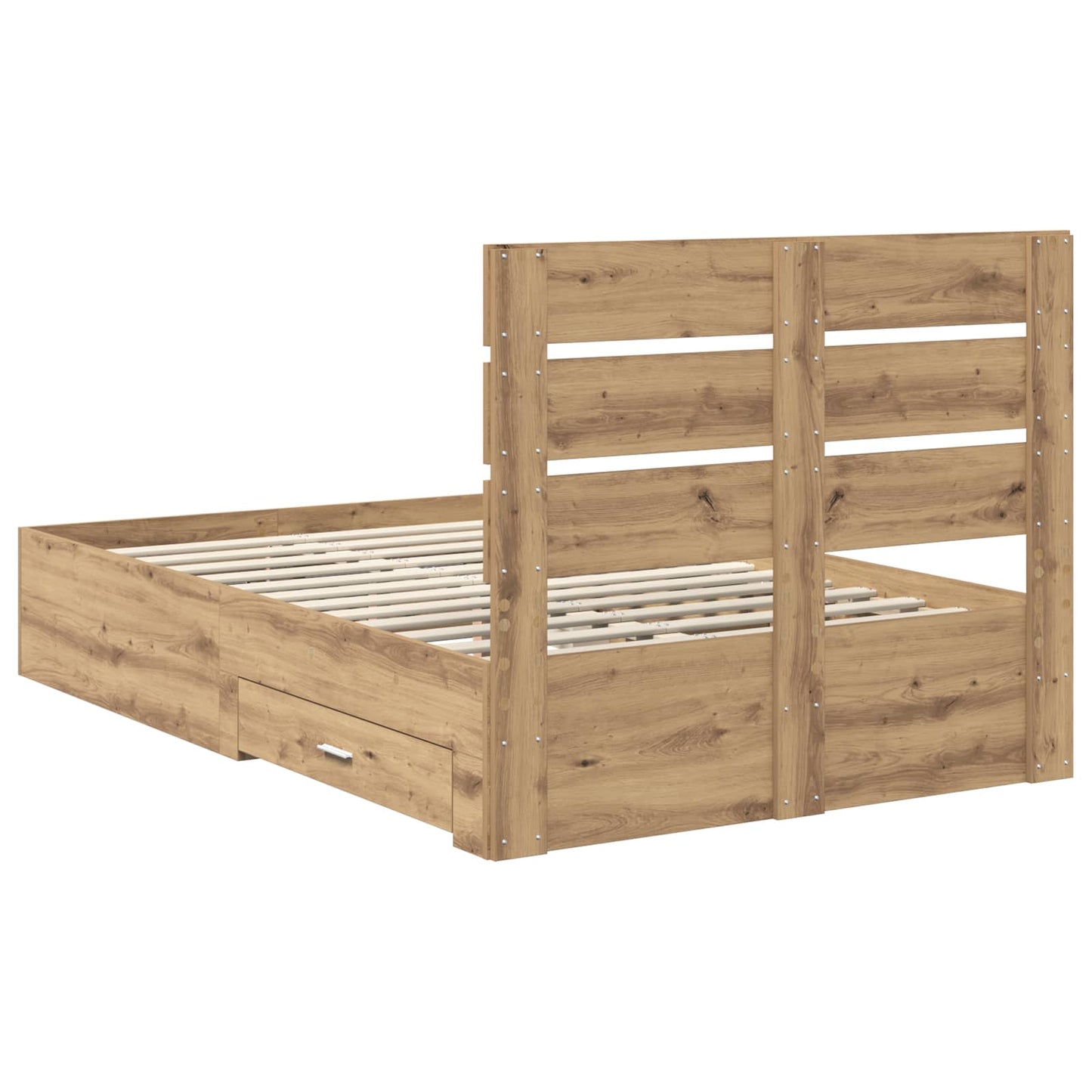 vidaXL Σκελετός Κρεβατιού Artisan Oak 120 x 190 cm Επεξεργασμένο ξύλο