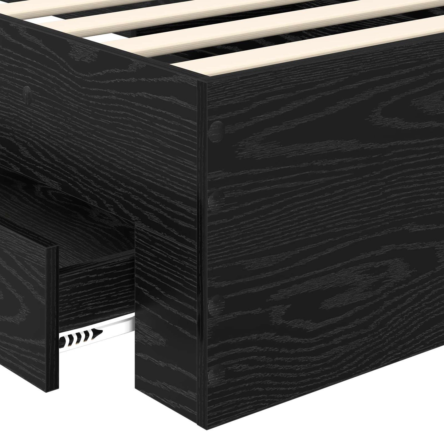 vidaXL Σκελετός Κρεβατιού Μαύρη Οξυά 100 x 200 cm Επεξεργασμένο ξύλο
