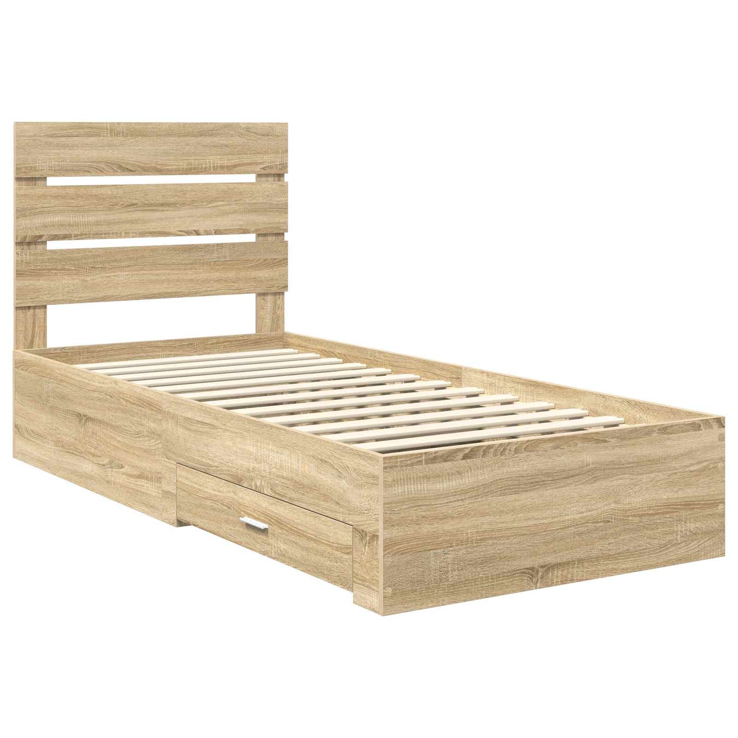 vidaXL Σκελετός Κρεβατιού Δρύς Sonoma 100 x 200 cm Επεξεργασμένο ξύλο