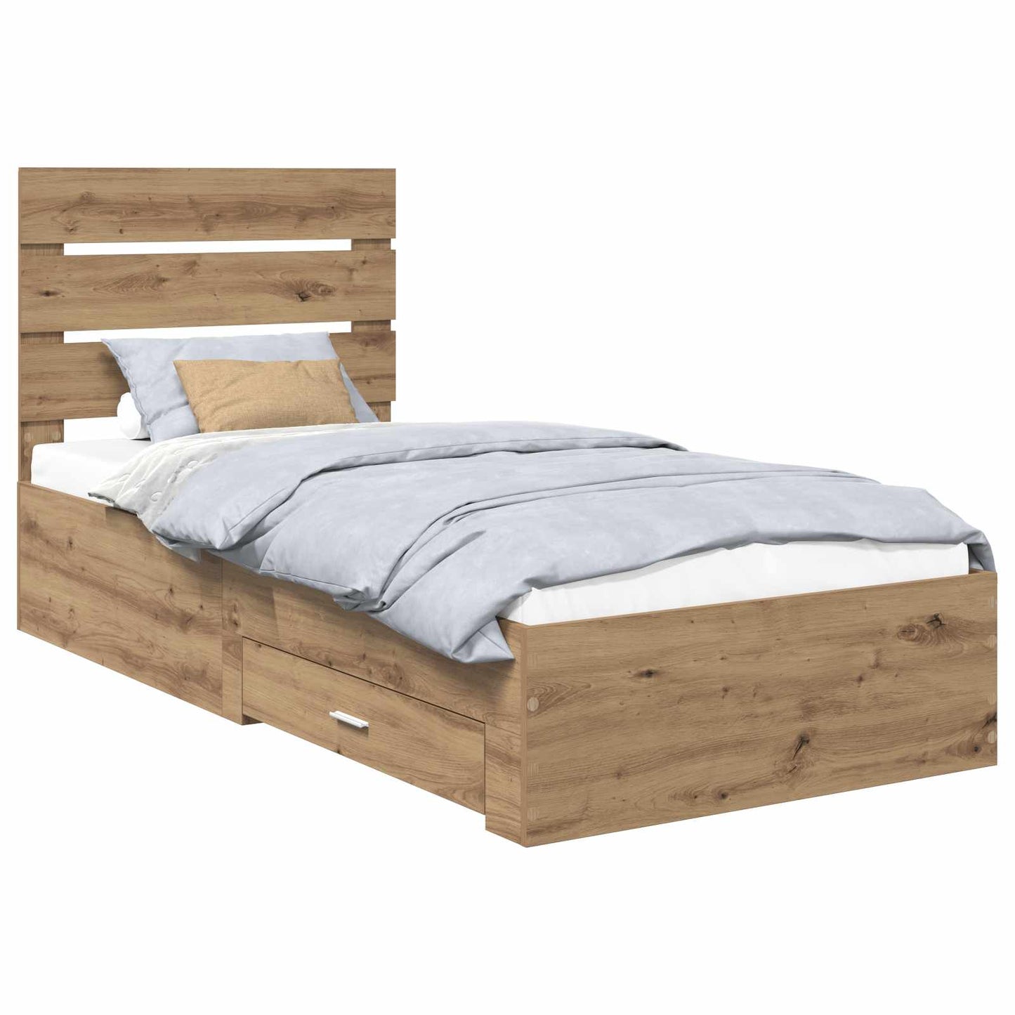 vidaXL Σκελετός Κρεβατιού Artisan Oak 100 x 200 cm Επεξεργασμένο ξύλο