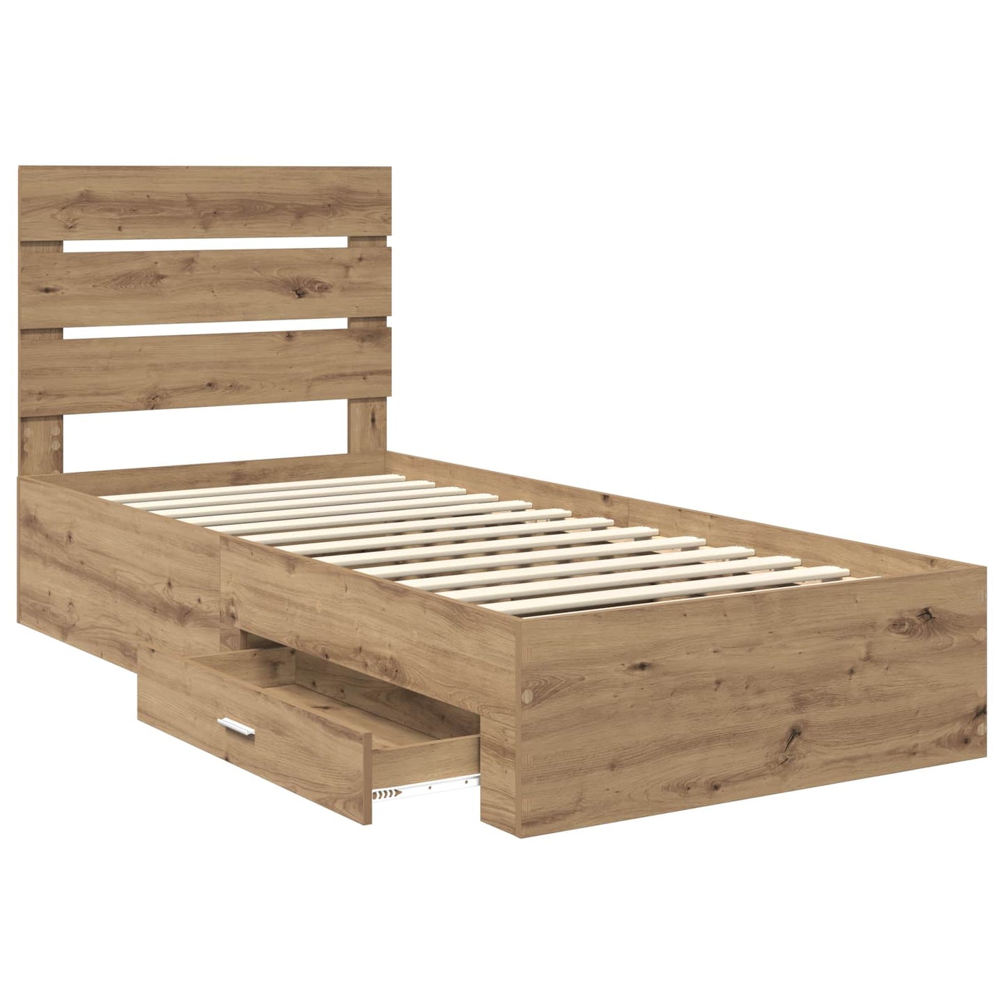 vidaXL Σκελετός Κρεβατιού Artisan Oak 100 x 200 cm Επεξεργασμένο ξύλο