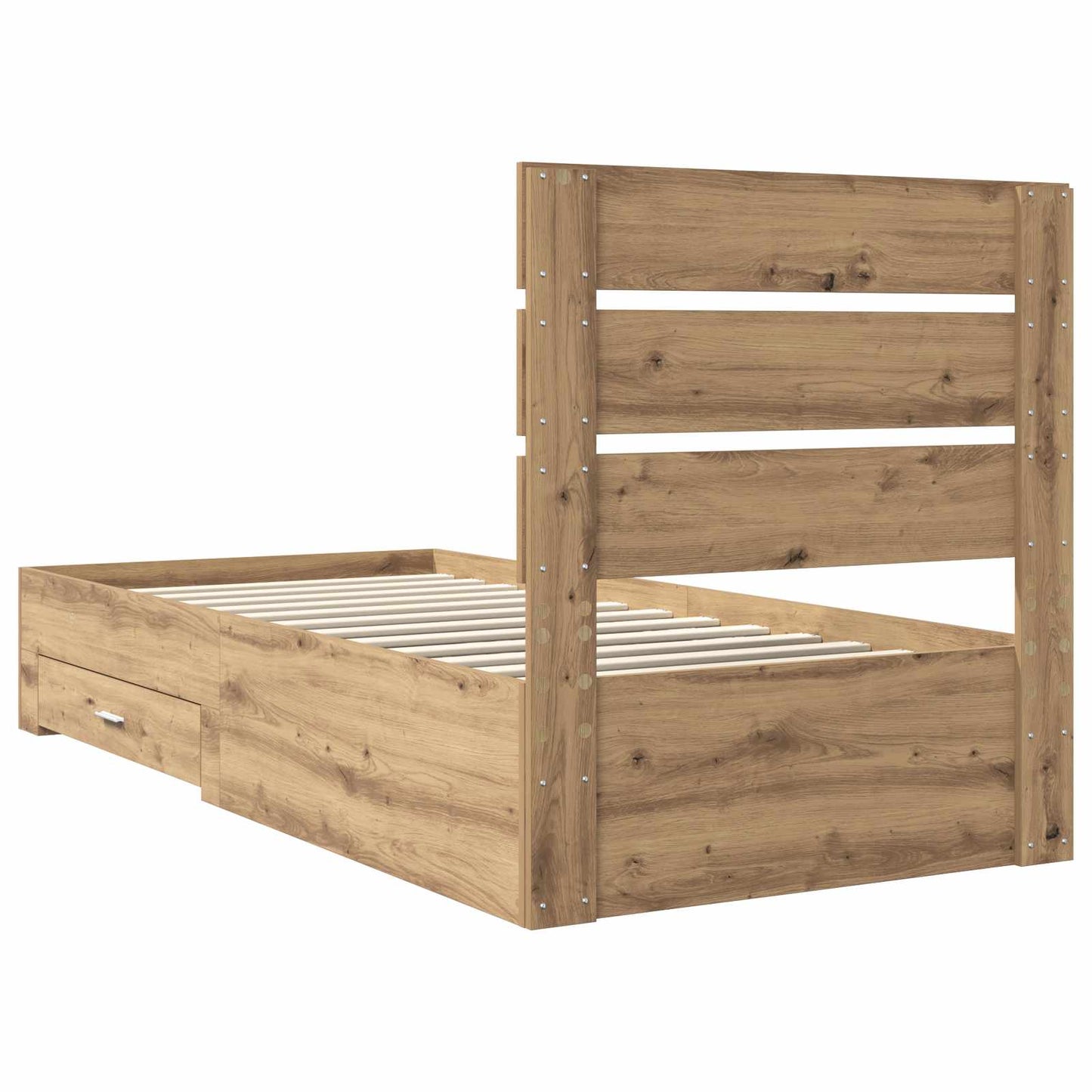 vidaXL Σκελετός Κρεβατιού Artisan Oak 100 x 200 cm Επεξεργασμένο ξύλο