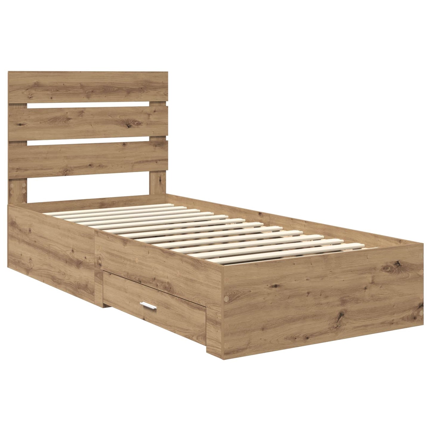 vidaXL Σκελετός Κρεβατιού Artisan Oak 90 x 190 cm Επεξεργασμένο ξύλο