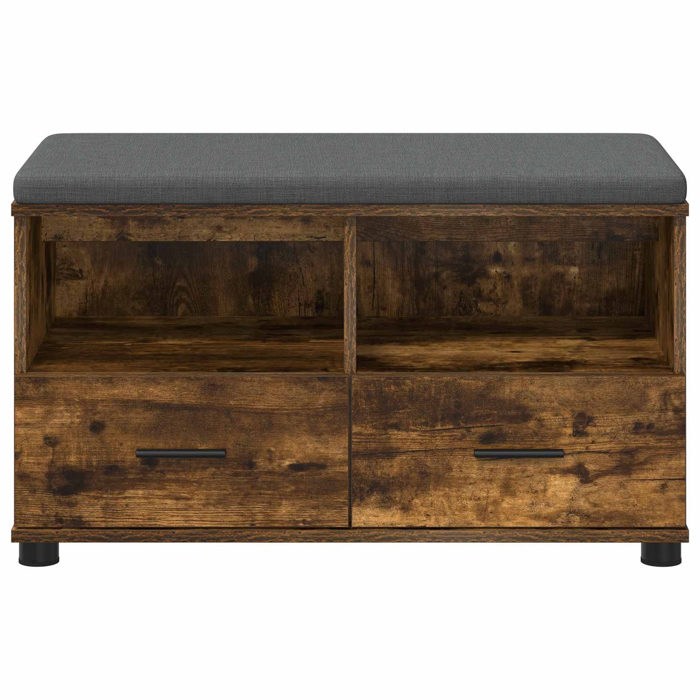 vidaXL Παγκάκι Χαλωρίου με μαξιλάρι Καπνιστό Δρύς 80 x 38 x 46 εκ