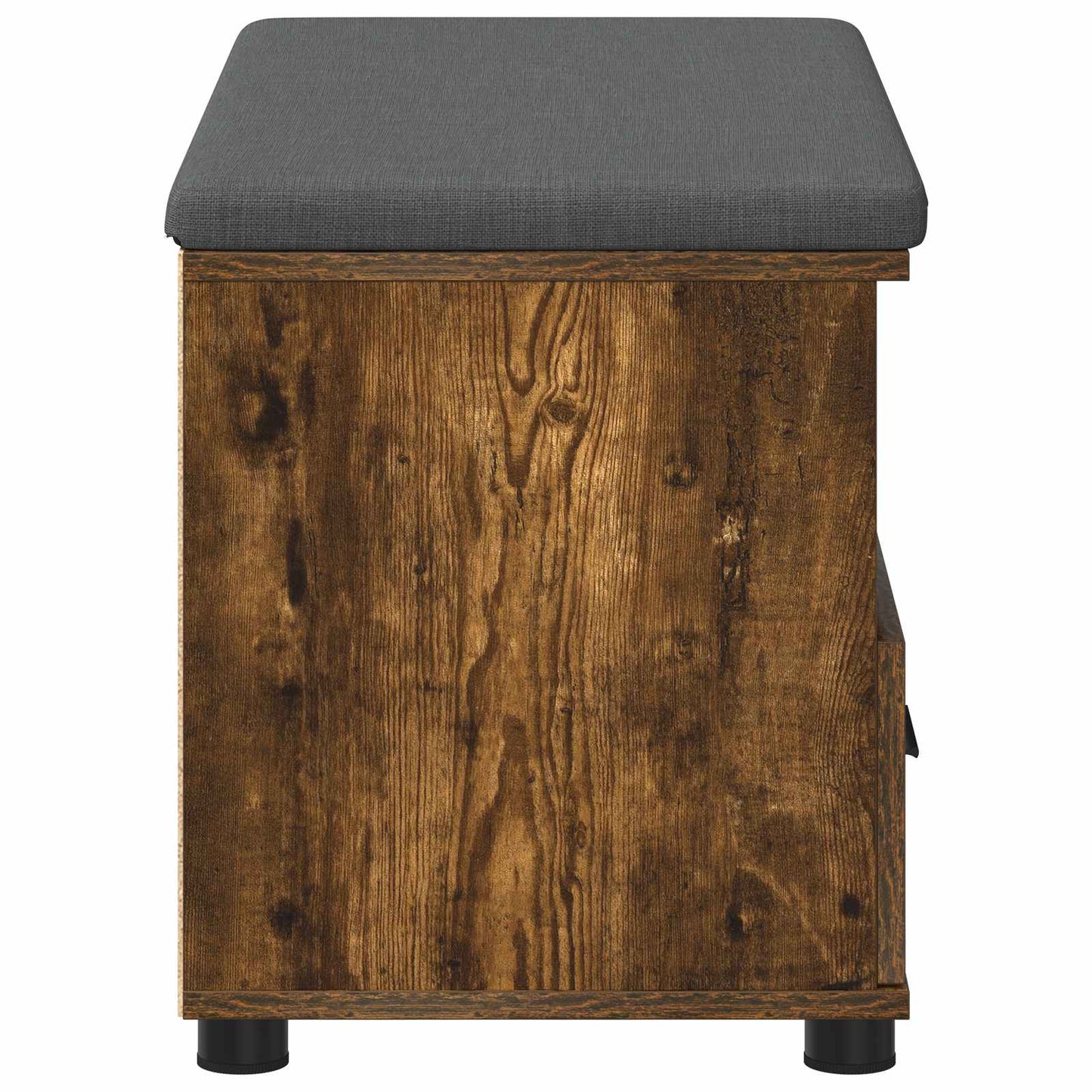 vidaXL Παγκάκι Χαλωρίου με μαξιλάρι Καπνιστό Δρύς 80 x 38 x 46 εκ