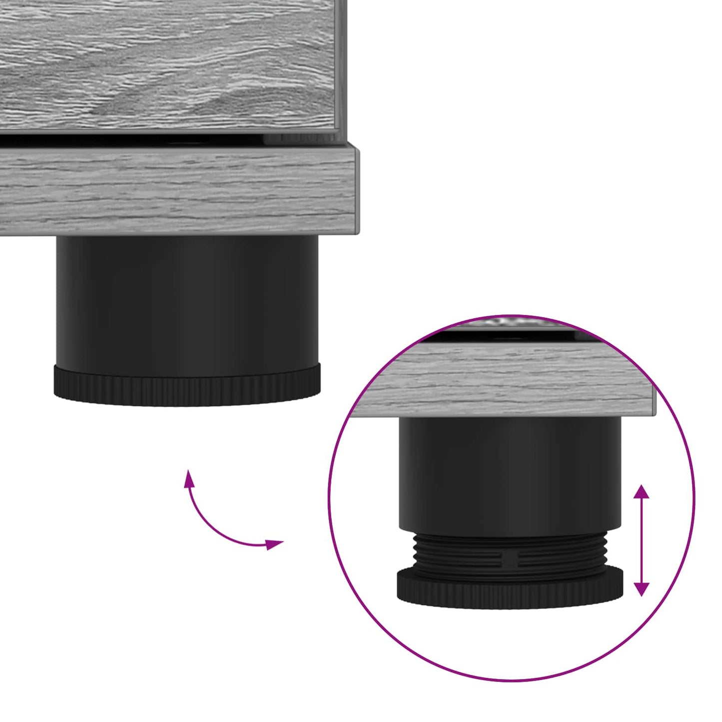 vidaXL Παγκάκι Χαλωρίου με μαξιλάρι Γκρίζο Σονομα 80 x 38 x 46 εκ