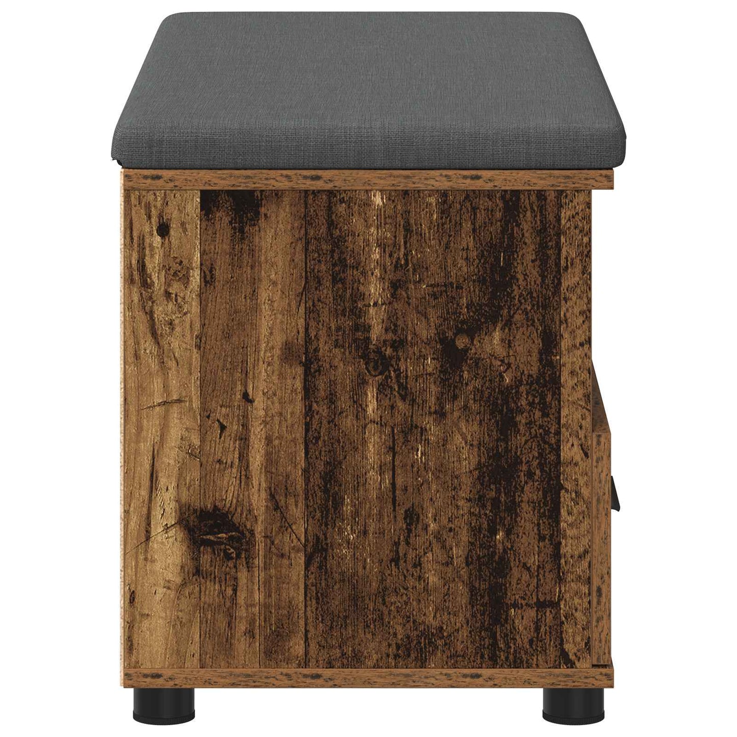 vidaXL Παγκάκι Χαλωρίου με μαξιλάρι Παλιό ξύλο 80 x 38 x 46 εκ