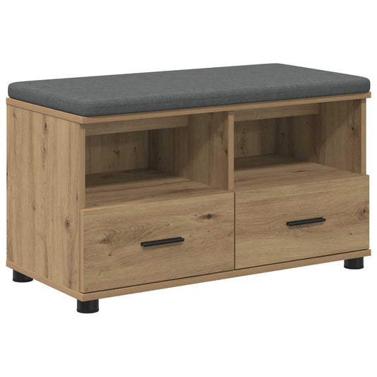 vidaXL Παγκάκι Χαλωρίου με μαξιλάρι Artisan Oak 80 x 38 x 46 εκ