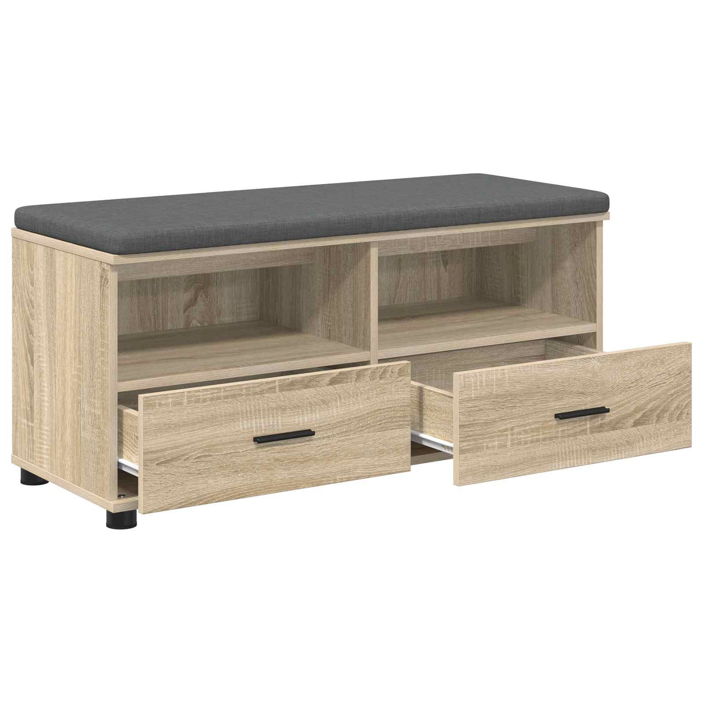 vidaXL Παγκάκι Χαλωρίου με μαξιλάρι Δρύς Sonoma 100 x 38 x 46 εκ