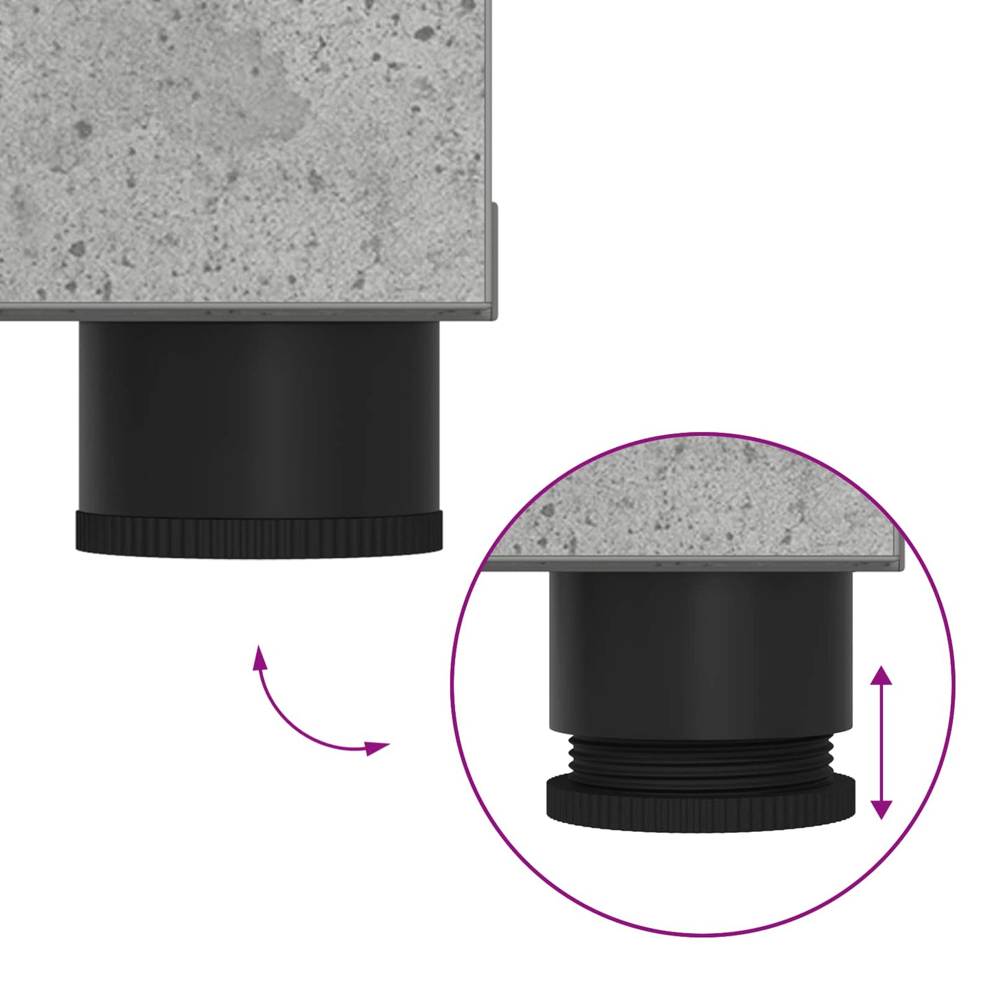 vidaXL Παγκάκι Χαλωρίου με μαξιλάρι Σκυρόδεμα Γκρι 60 x 38 x 46 εκ