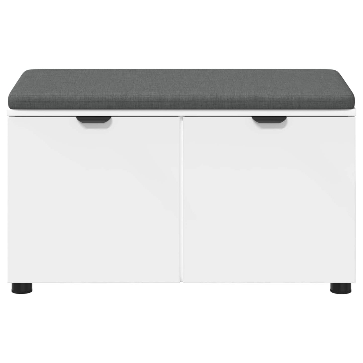 vidaXL Παγκάκι Χαλωρίου με μαξιλάρι με πόρτα Λευκό 80 x 46 x 46 εκ