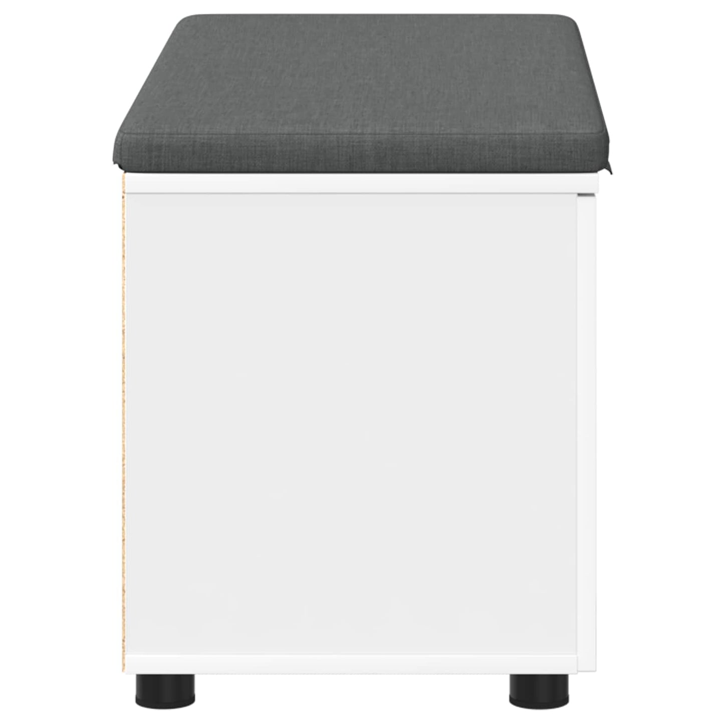 vidaXL Παγκάκι Χαλωρίου με μαξιλάρι με πόρτα Λευκό 80 x 46 x 46 εκ