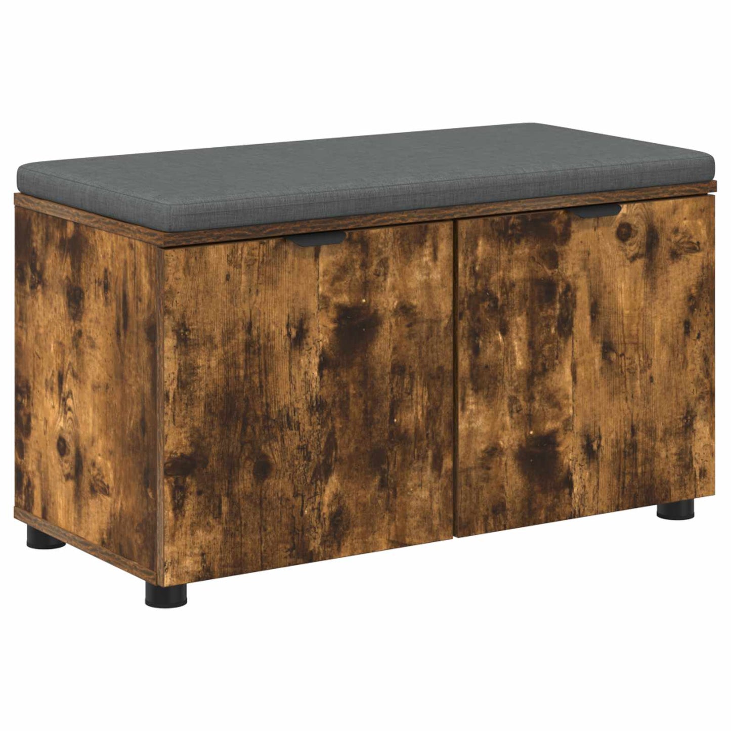 vidaXL Παγκάκι Χαλωρίου με μαξιλάρι Καπνιστό Δρύς 80 x 46 x 46 εκ