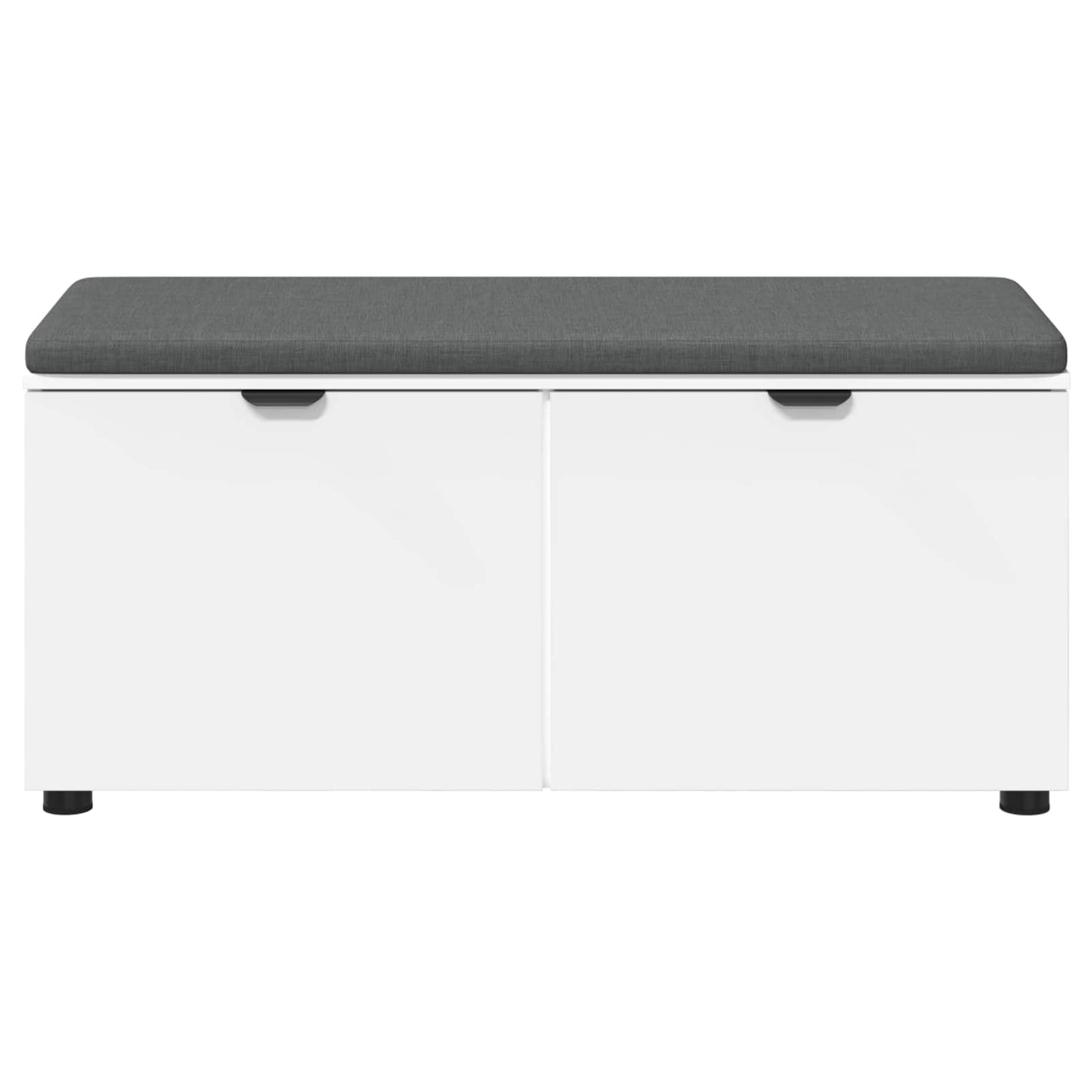 vidaXL Παγκάκι Χαλωρίου με μαξιλάρι με πόρτα Λευκό 100 x 38 x 46 εκ