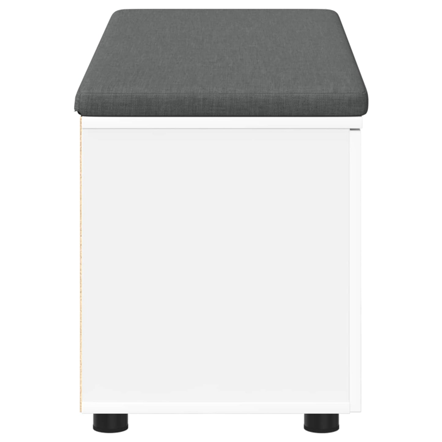 vidaXL Παγκάκι Χαλωρίου με μαξιλάρι με πόρτα Λευκό 100 x 38 x 46 εκ