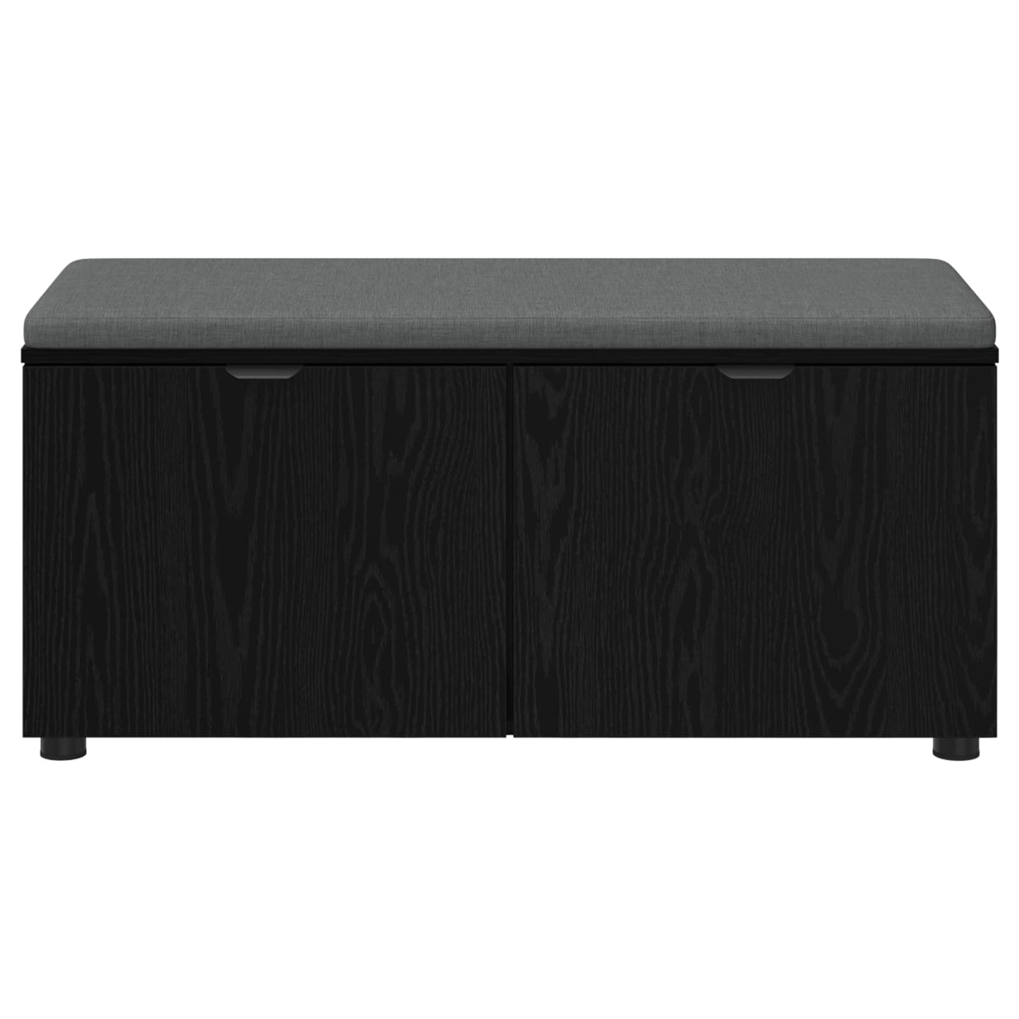 vidaXL Παγκάκι Χαλωρίου με μαξιλάρι Μαύρη Οξυά 100 x 38 x 46 εκ