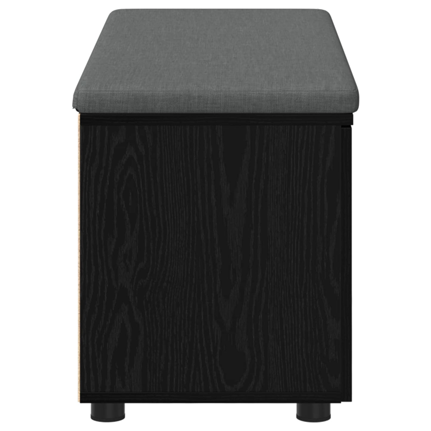 vidaXL Παγκάκι Χαλωρίου με μαξιλάρι Μαύρη Οξυά 100 x 38 x 46 εκ