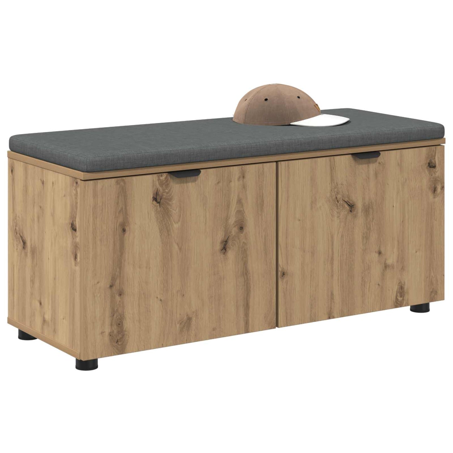 vidaXL Παγκάκι Χαλωρίου με μαξιλάρι Artisan Oak 100 x 38 x 46 εκ