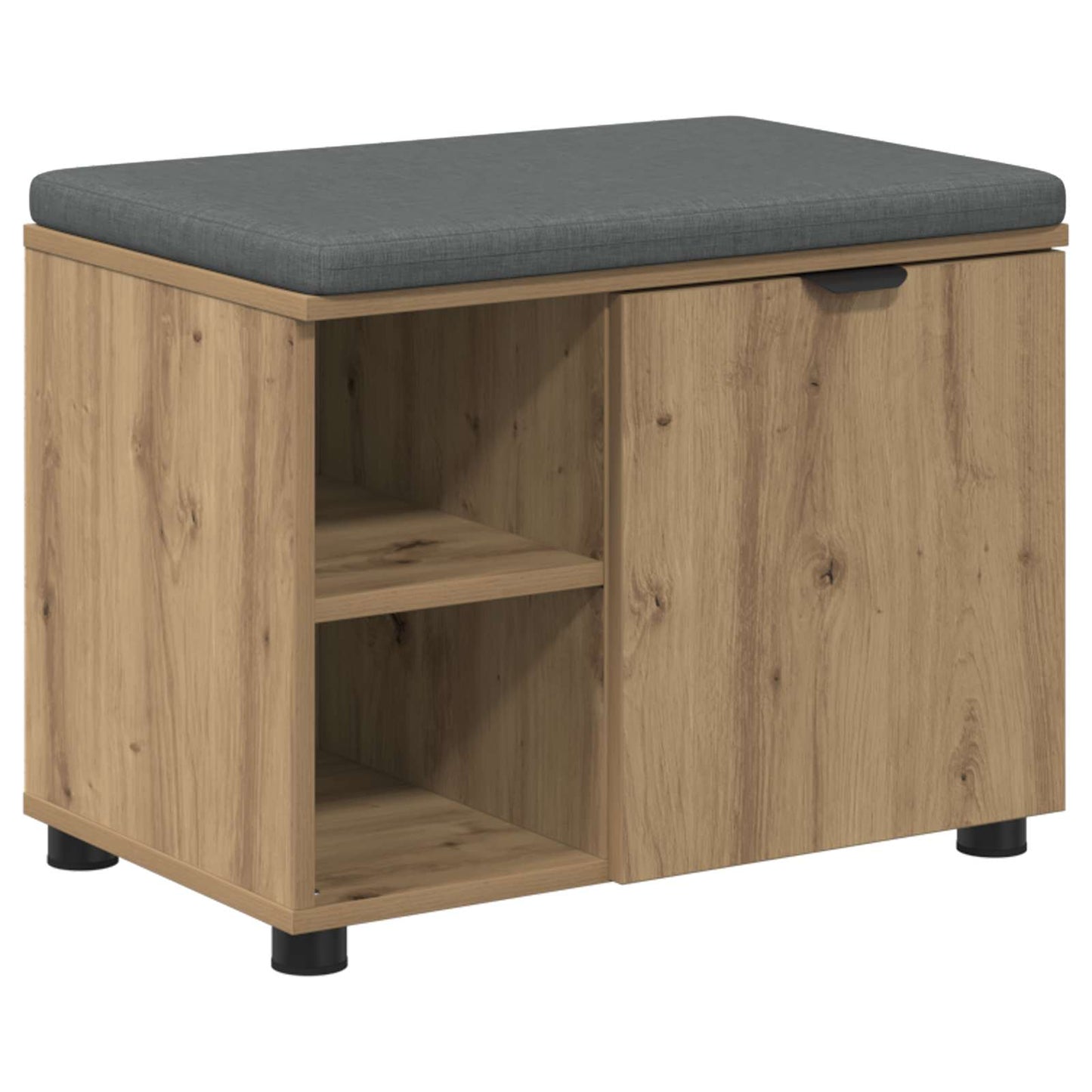 vidaXL Παγκάκι Χαλωρίου με μαξιλάρι Artisan Oak 60 x 38 x 46 εκ